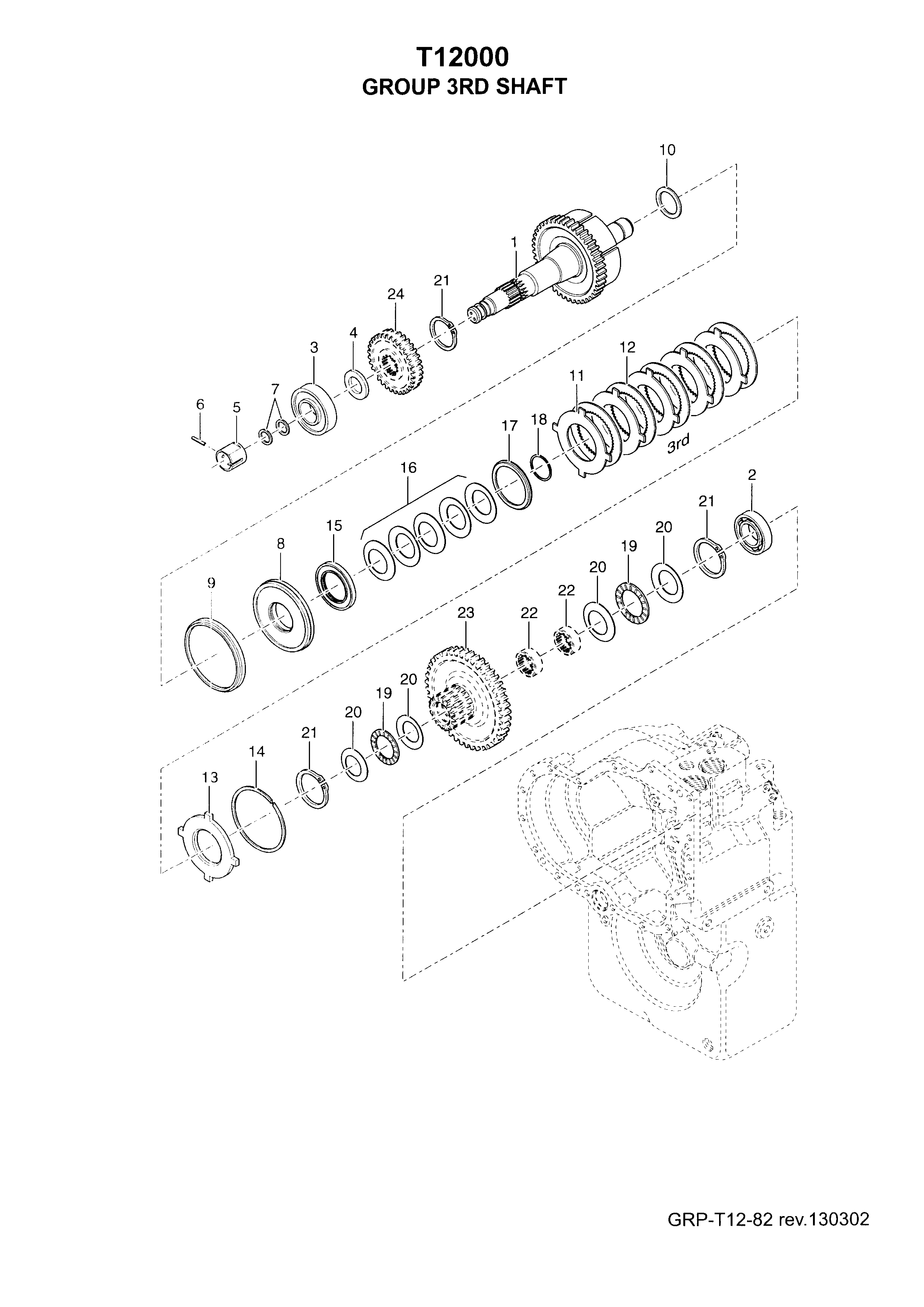 drawing for ROYAL TRACTOR R03232-127 - BEARING (figure 4)