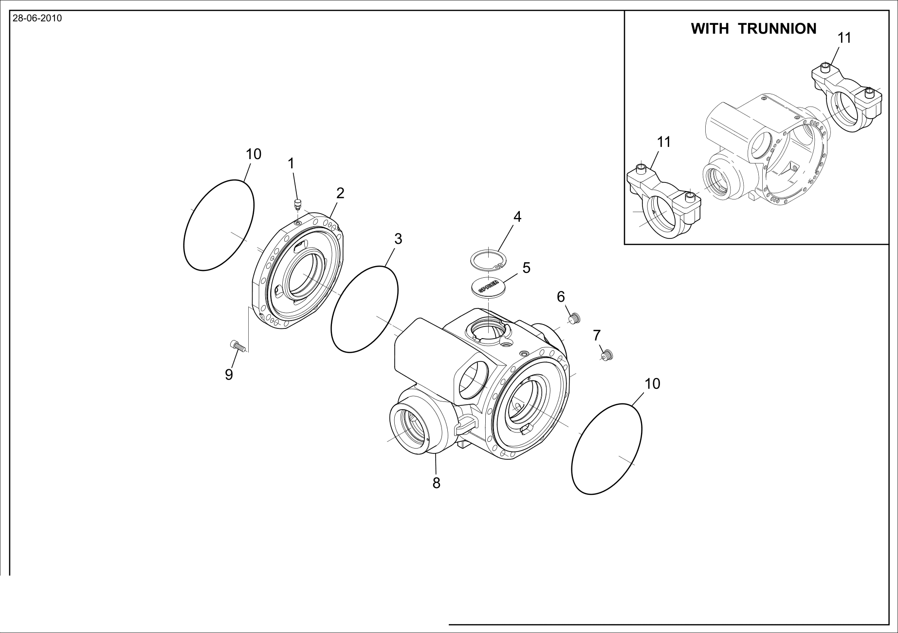 drawing for CNH NEW HOLLAND 87701498 - HOUSING (figure 1)