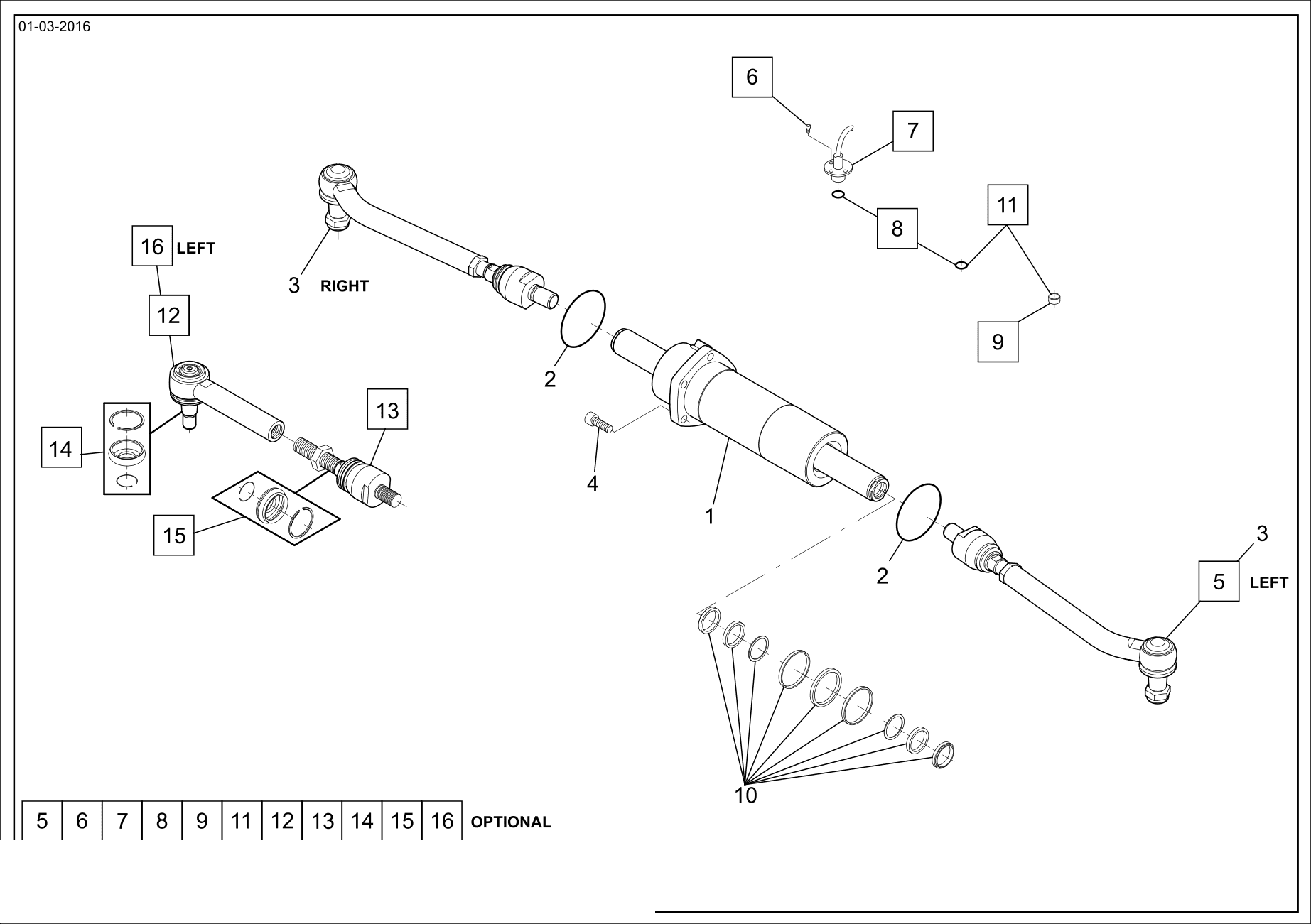 drawing for ZAMBONI 14617-014 - SEALS KIT (figure 3)
