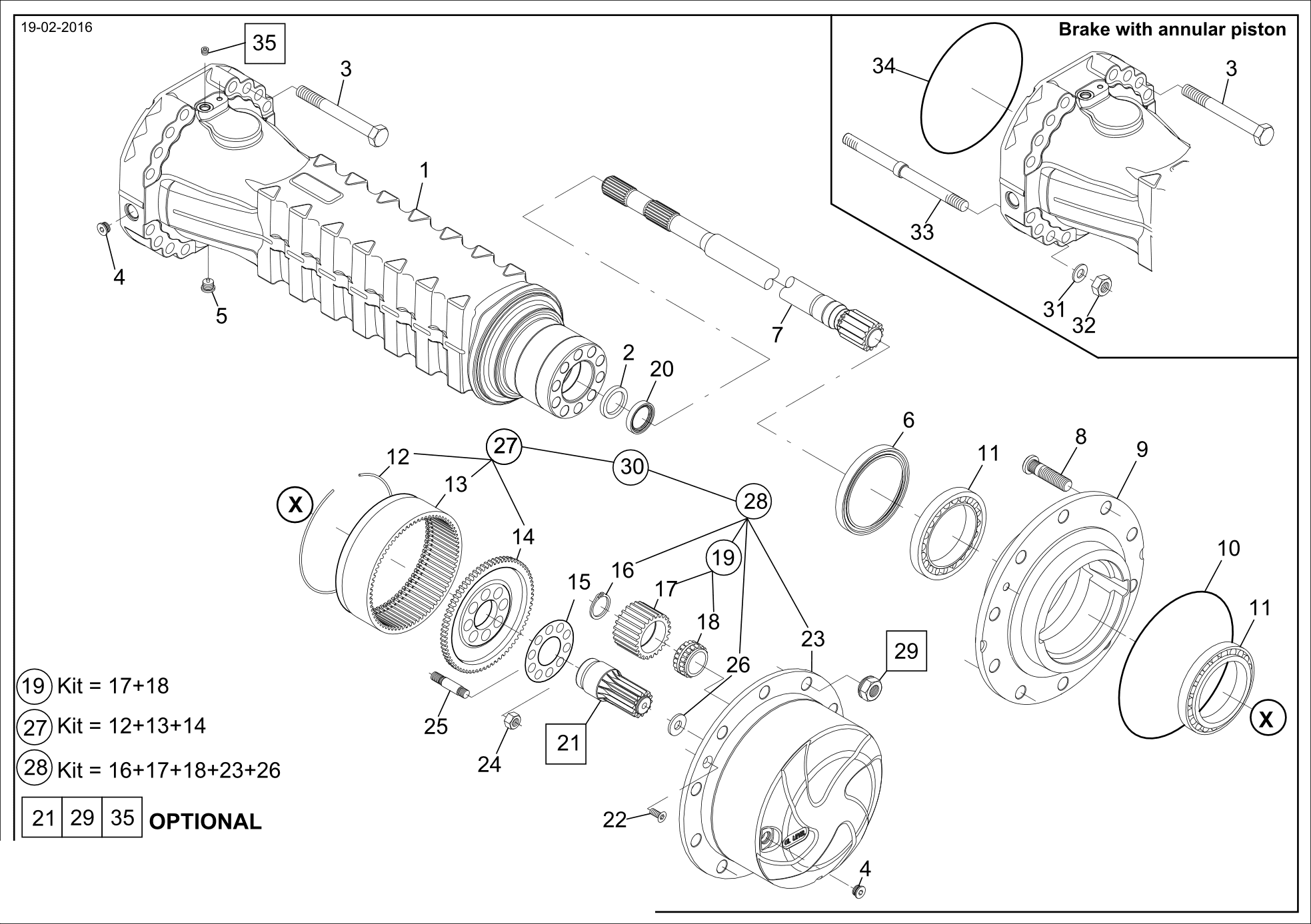 drawing for CNH NEW HOLLAND 87550175 - RING GEAR SUPPORT (figure 5)