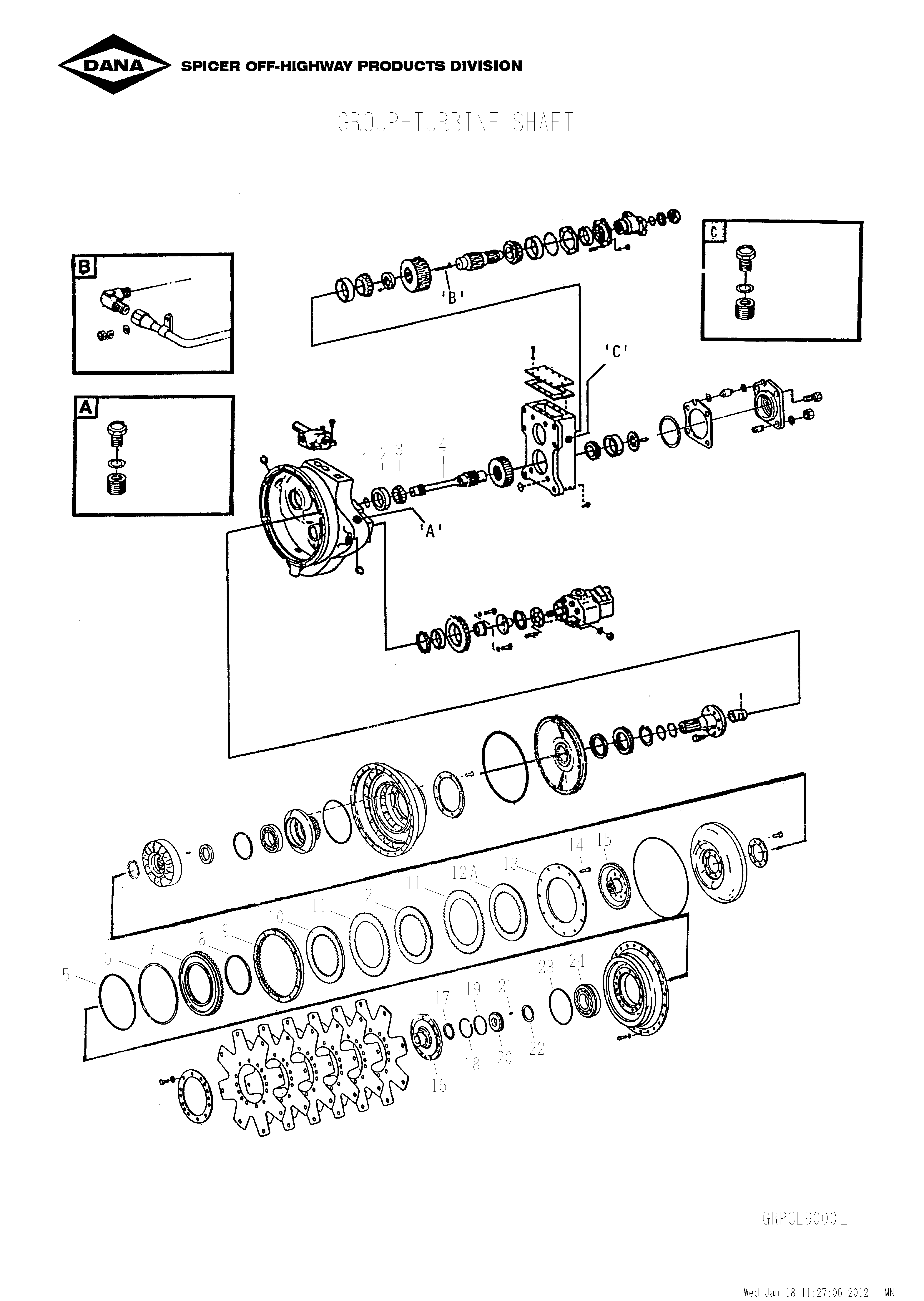 drawing for Hyundai Construction Equipment YBAA-01020 - CONE-BEARING (figure 1)