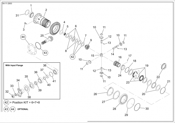 drawing for CNH NEW HOLLAND 87691753 - RING (figure 1)