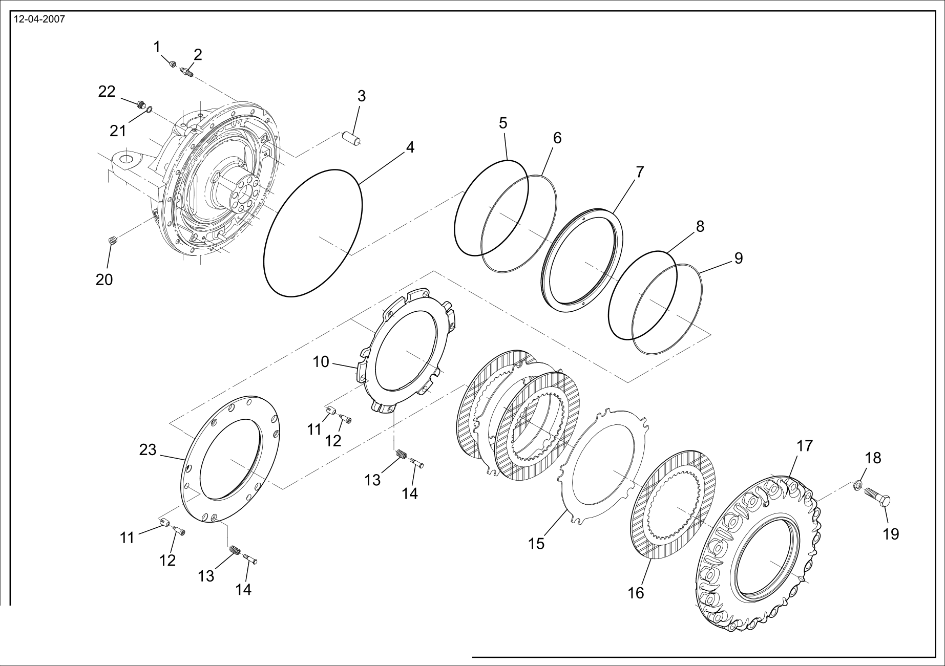 drawing for CNH NEW HOLLAND 72111410 - BACK - UP RING (figure 1)