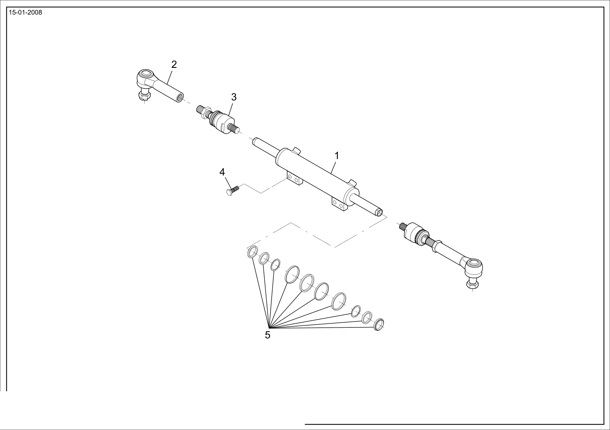 drawing for LANDINI 1440356X1 - BOLT (figure 1)