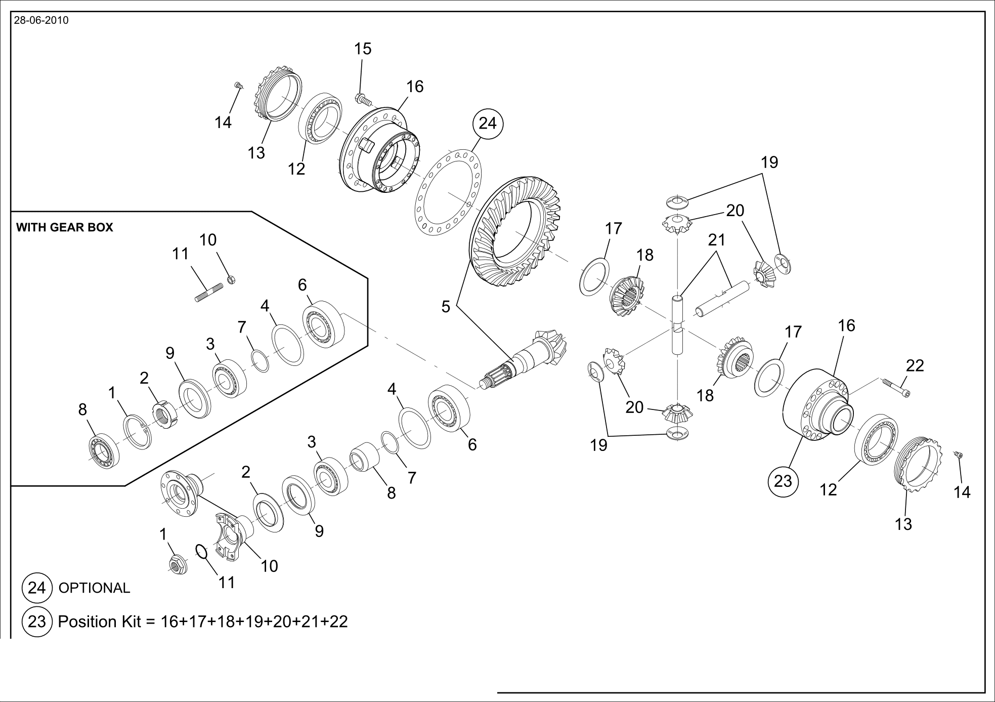 drawing for MERLO 048703 - DIFFERENTIAL SIDE GEAR (figure 4)