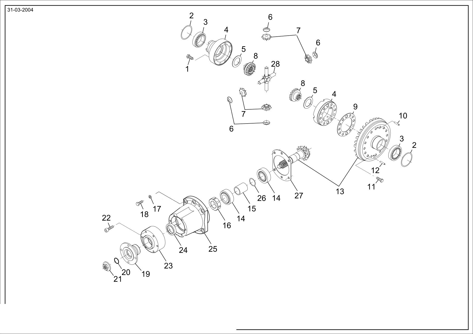 drawing for Vögele 10480432 - TAPER ROLLER BEARING (figure 5)