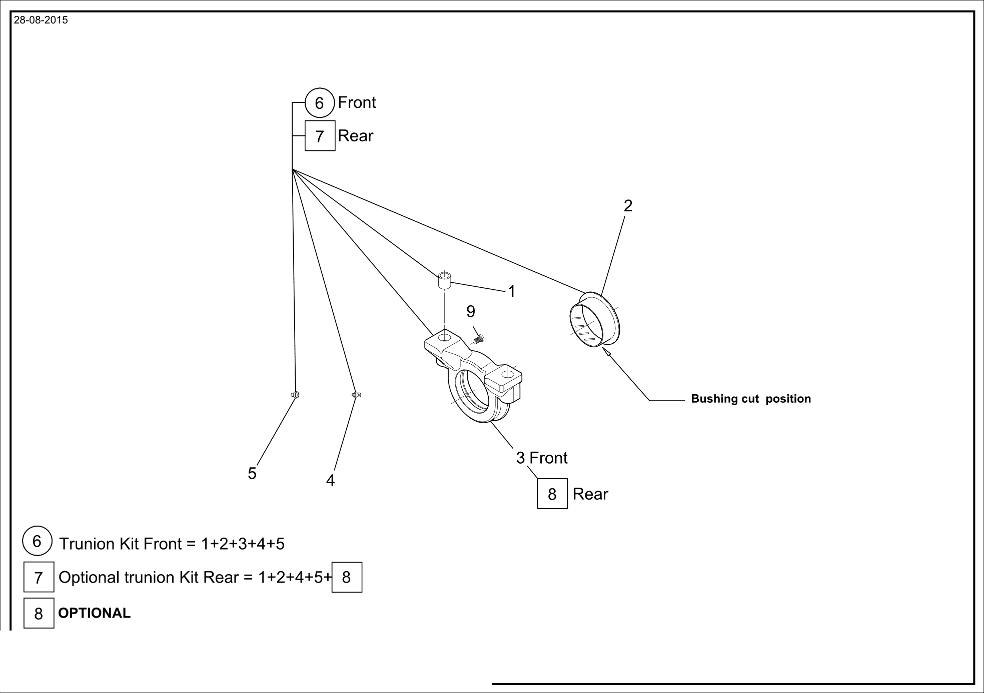 drawing for OMEGA LIFT 1020052872 - THRUST BUSHING (figure 5)