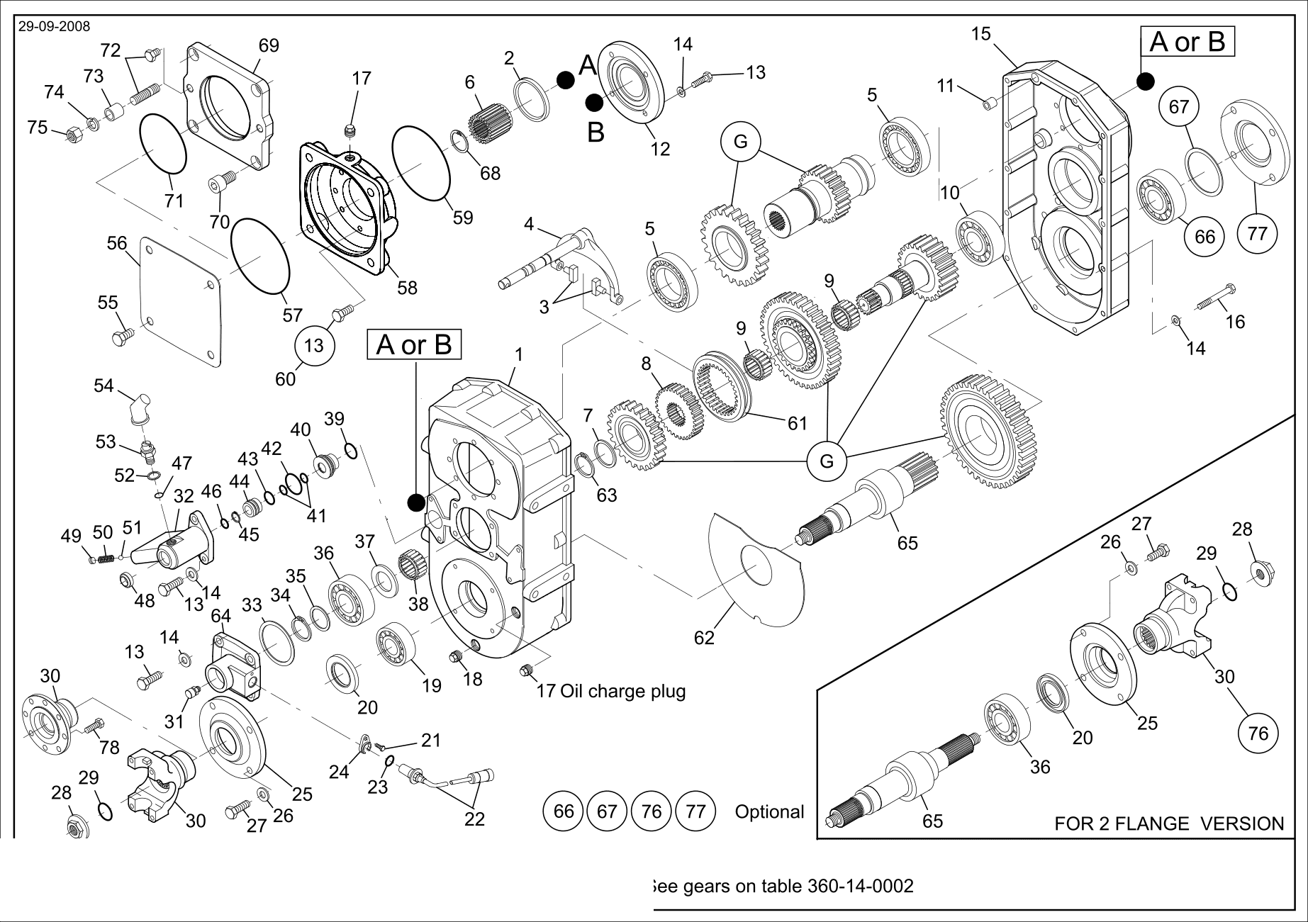 drawing for Vögele 13066691 - ROLLER BEARING (figure 2)