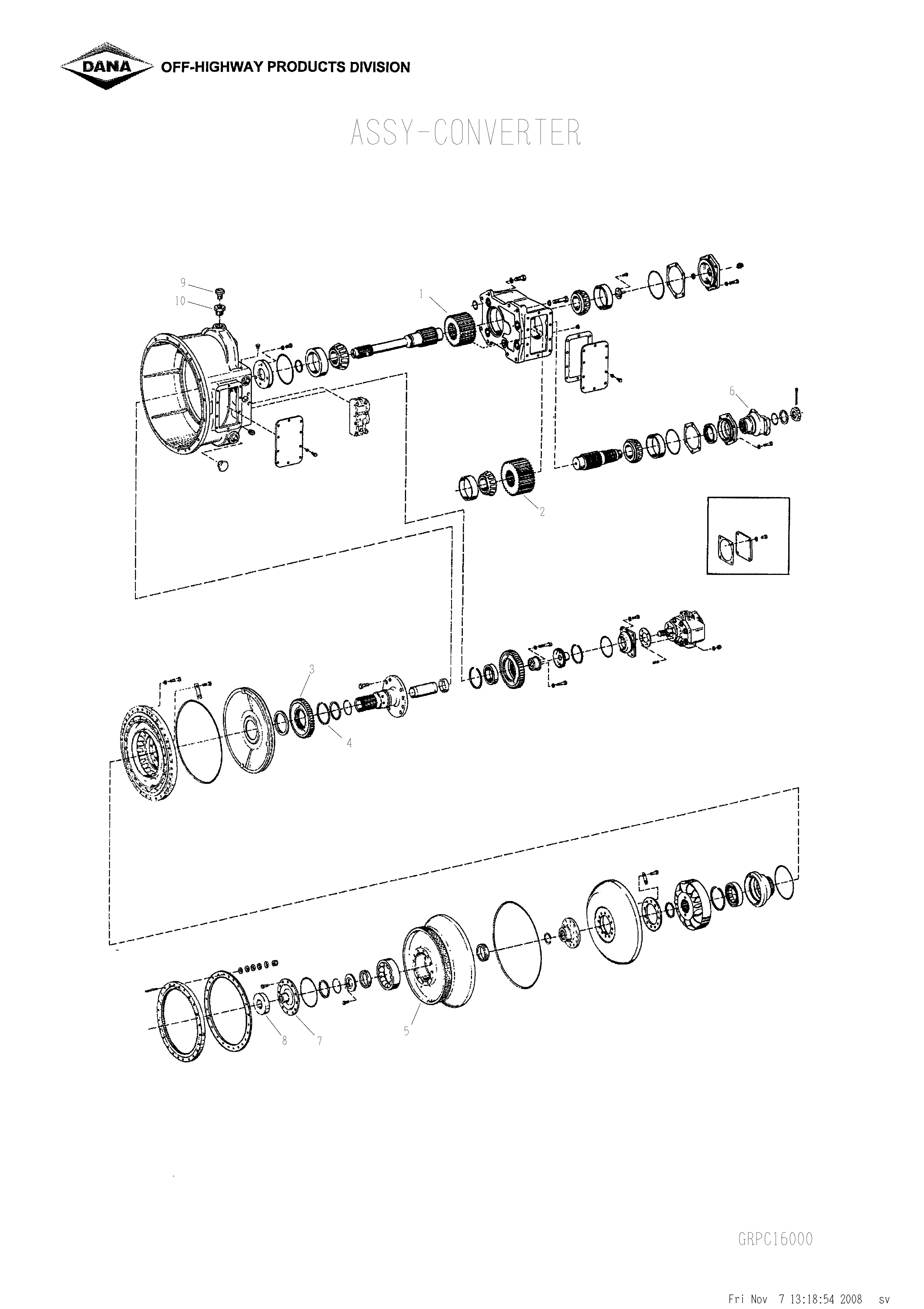 drawing for Hyundai Construction Equipment YBAA-01485 - FILTER ASSY-TRANSMISSION (figure 5)