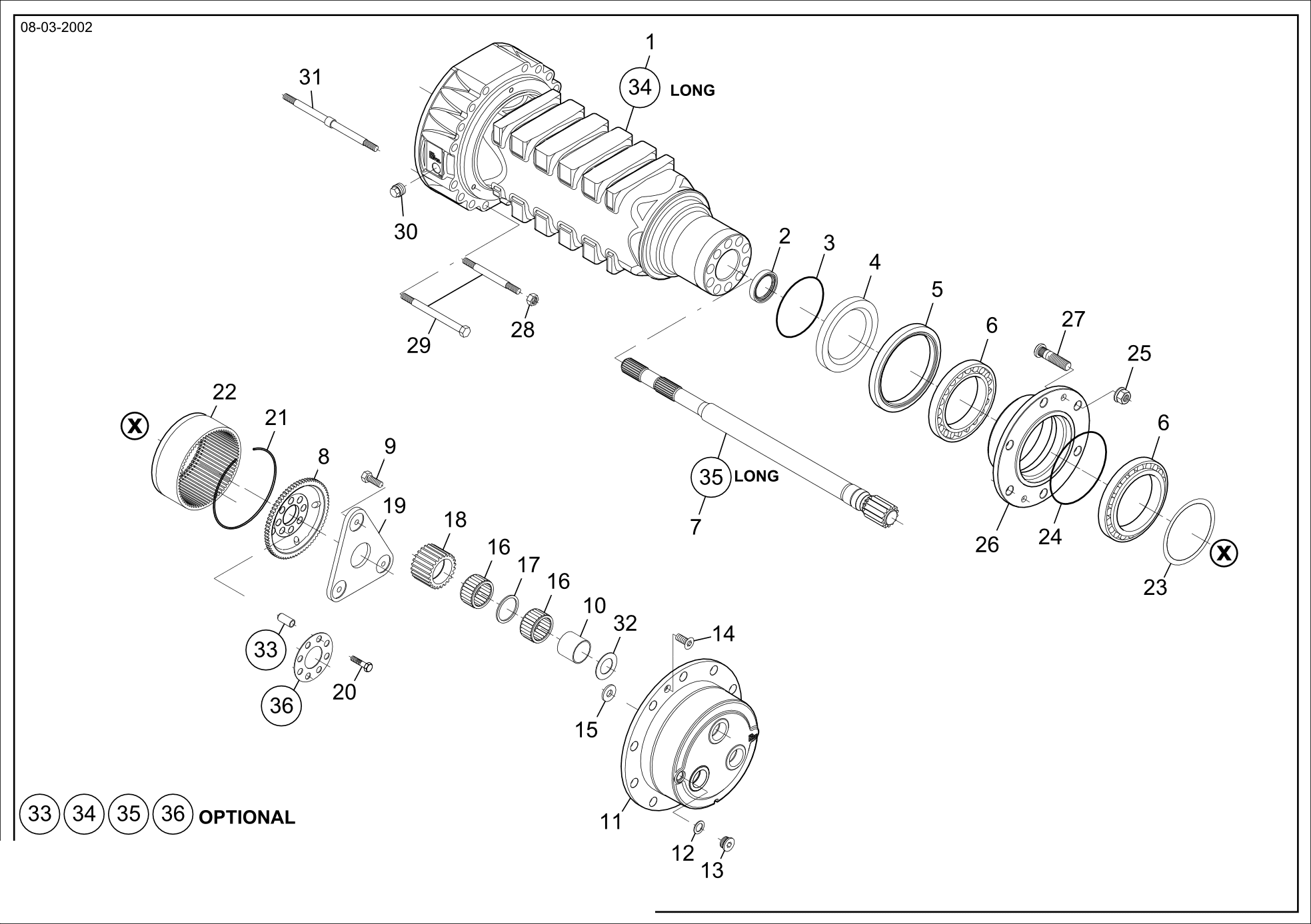 drawing for MECALAC 565A0033 - STUD (figure 1)