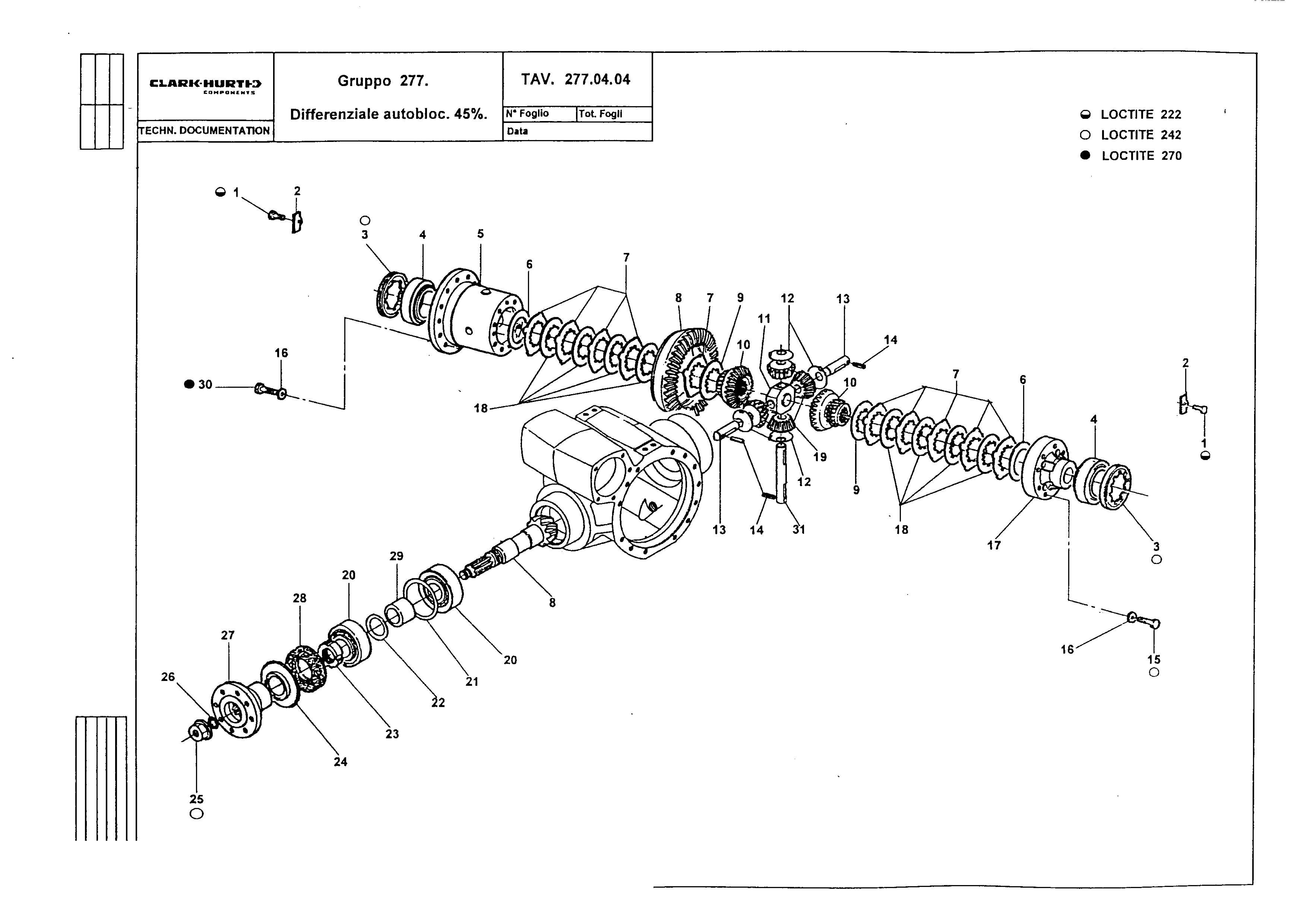 drawing for MECALAC 565A0025 - DIFFERENTIAL CARRIER (figure 4)