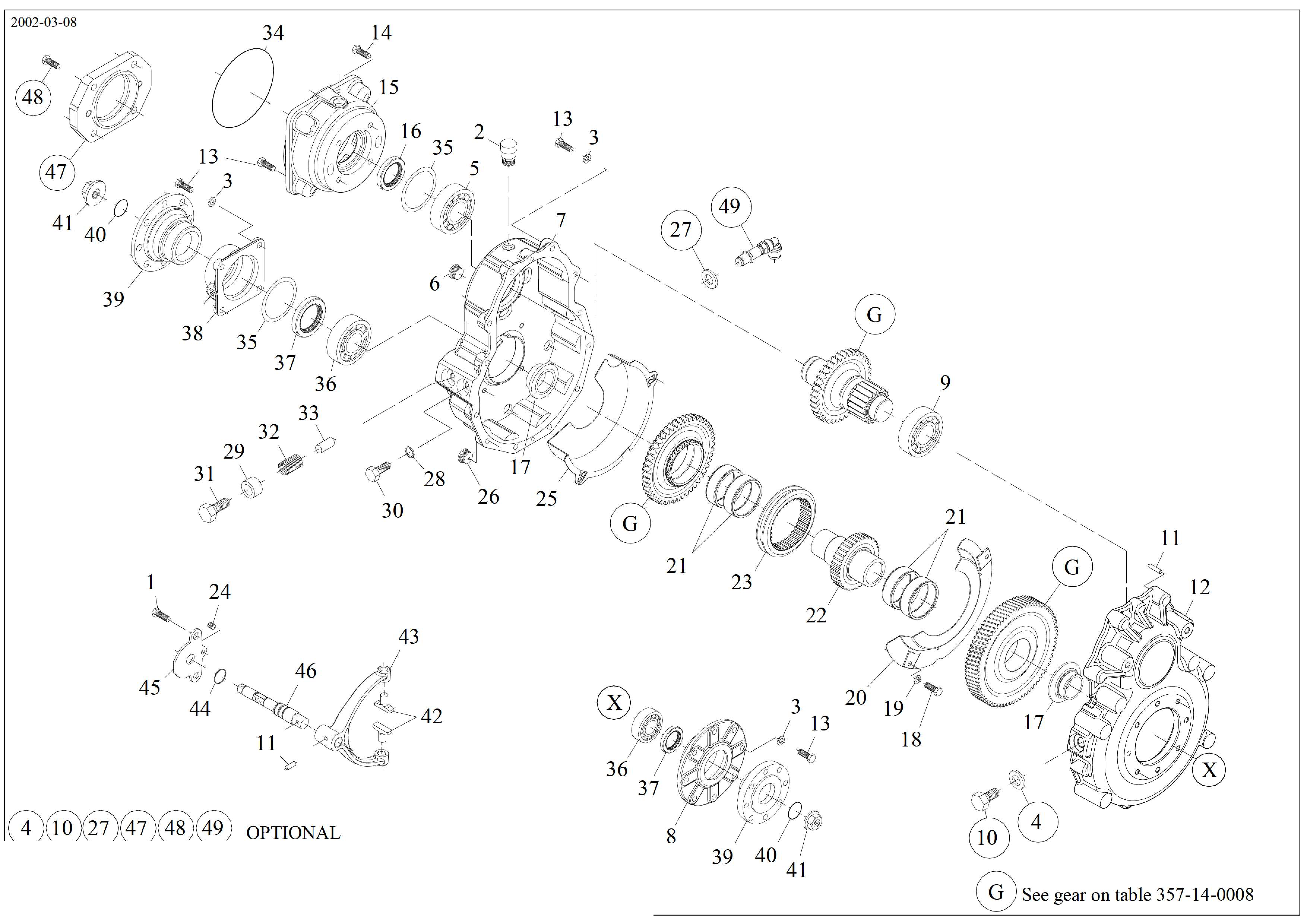 drawing for DOOSAN 357.14.124.01 - SHAFT;OUTPUT (figure 2)