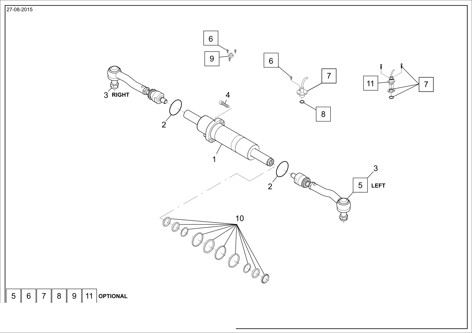 drawing for SCHOPF MASCHINENBAU GMBH 101618 - ARTICULATED TIE ROD (figure 2)