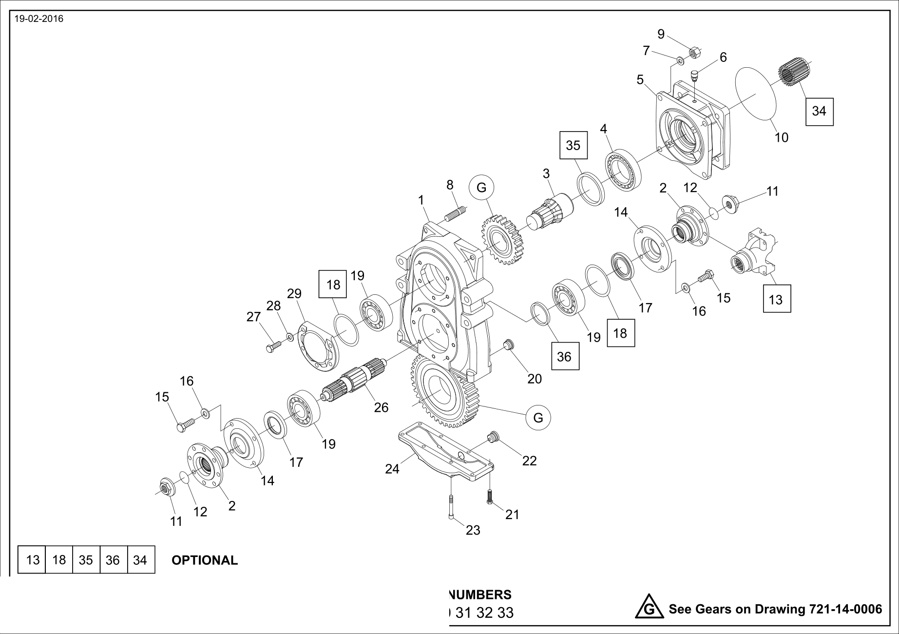 drawing for CNH NEW HOLLAND N13438 - OUTPUT SHAFT (figure 1)