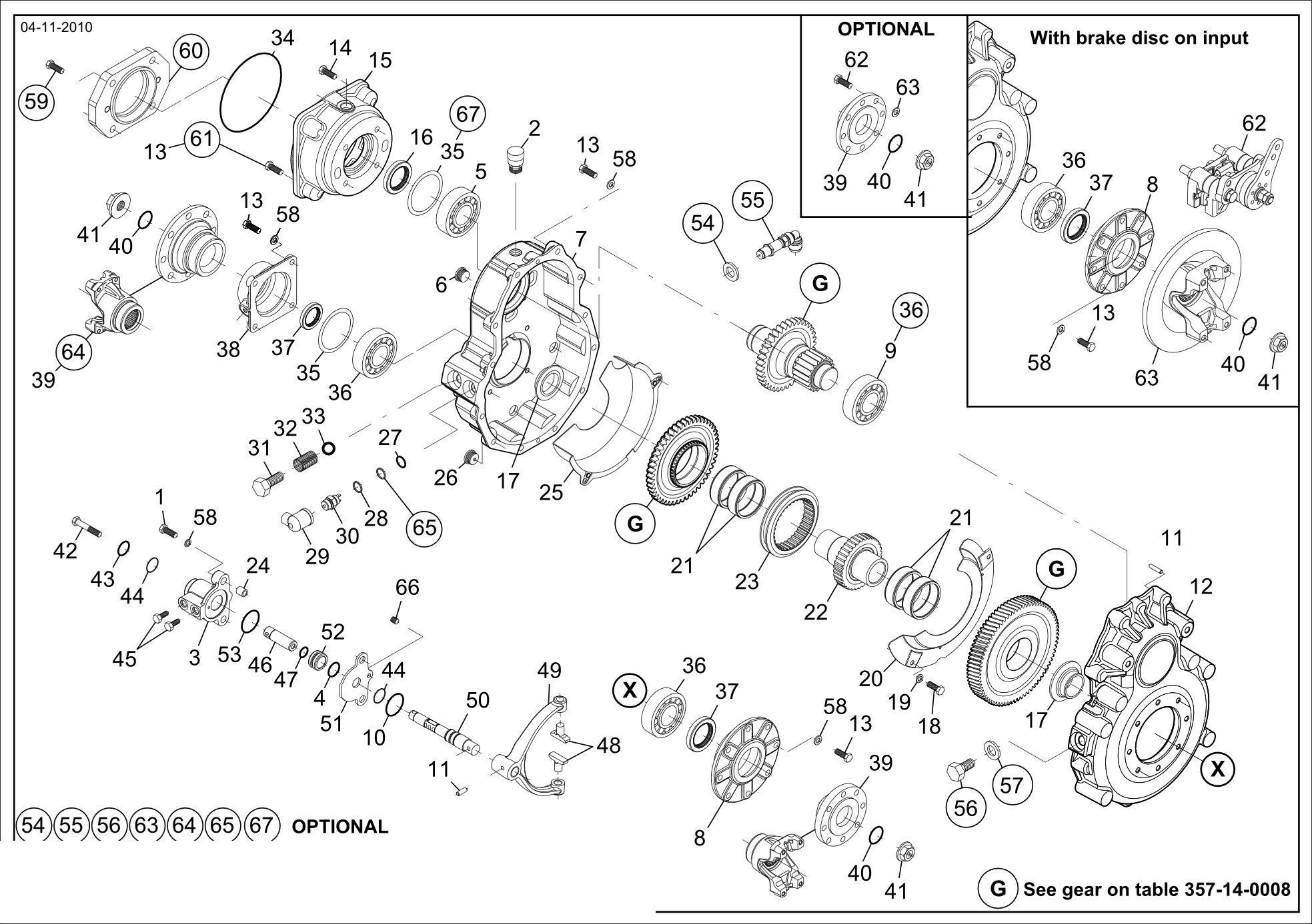 drawing for DOOSAN 357.14.124.01 - SHAFT;OUTPUT (figure 3)