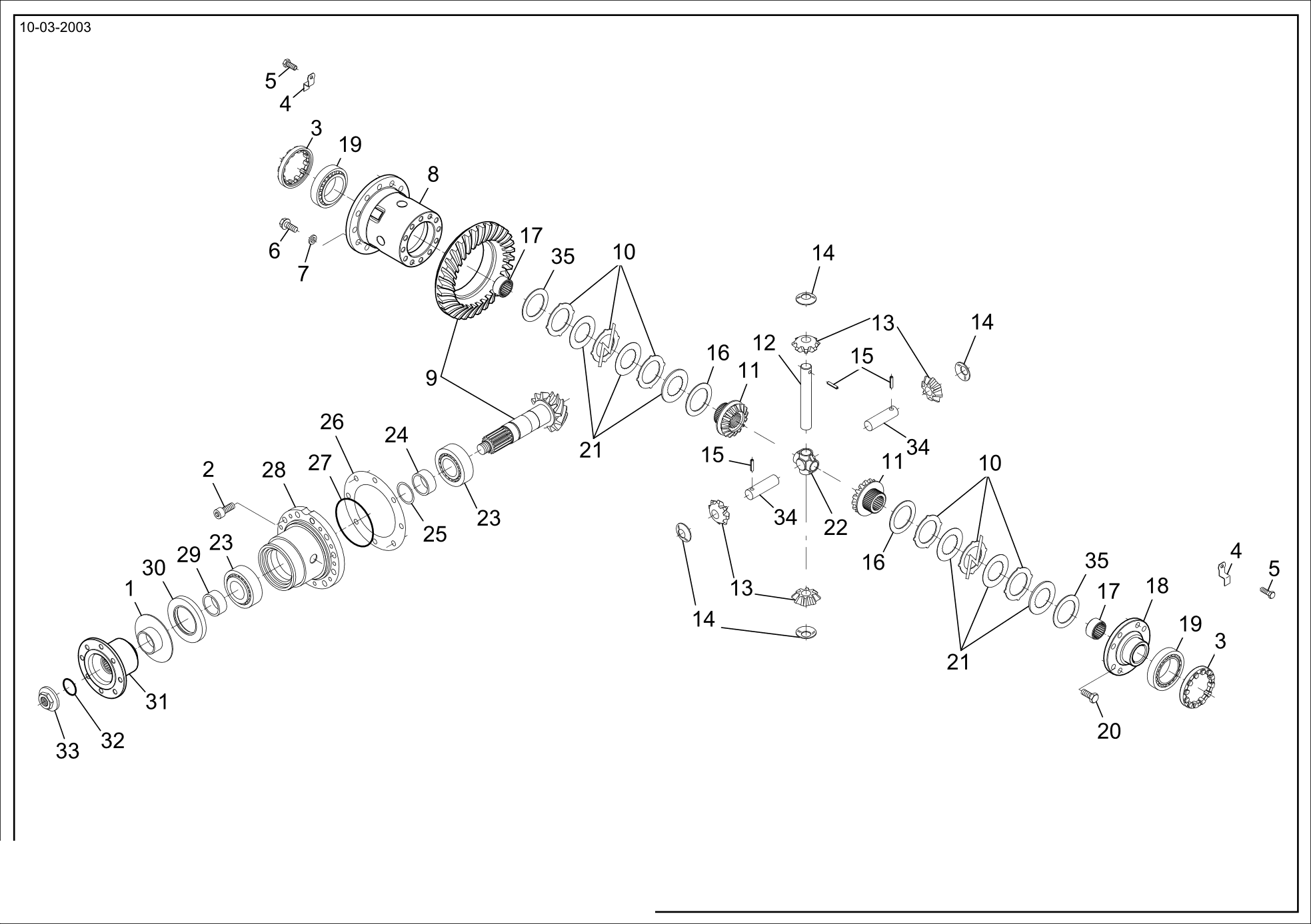 drawing for KRAMER 1000058613 - BEVEL GEAR SET (figure 1)