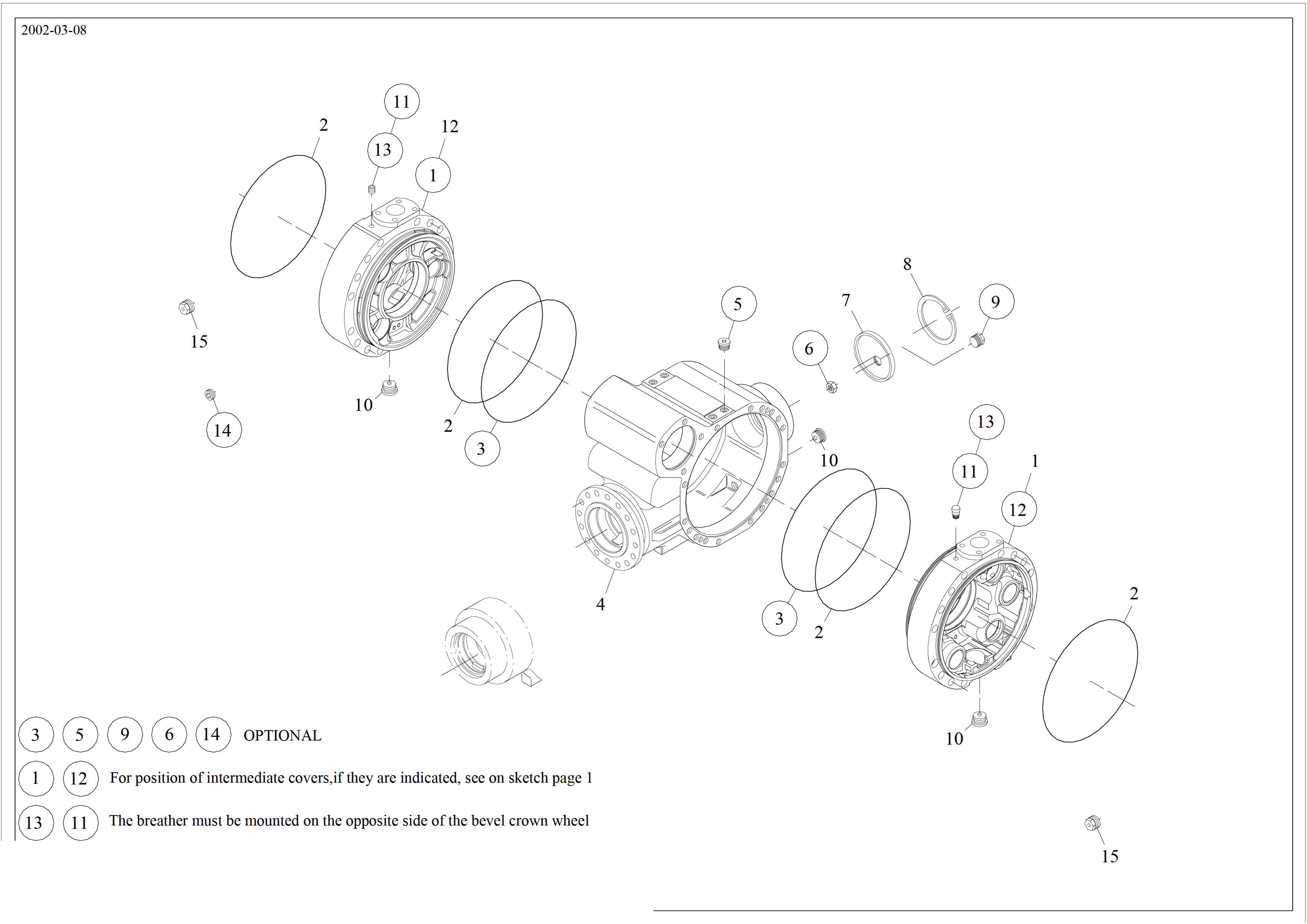 drawing for MECALAC 565A0036 - ADAPTOR (figure 3)