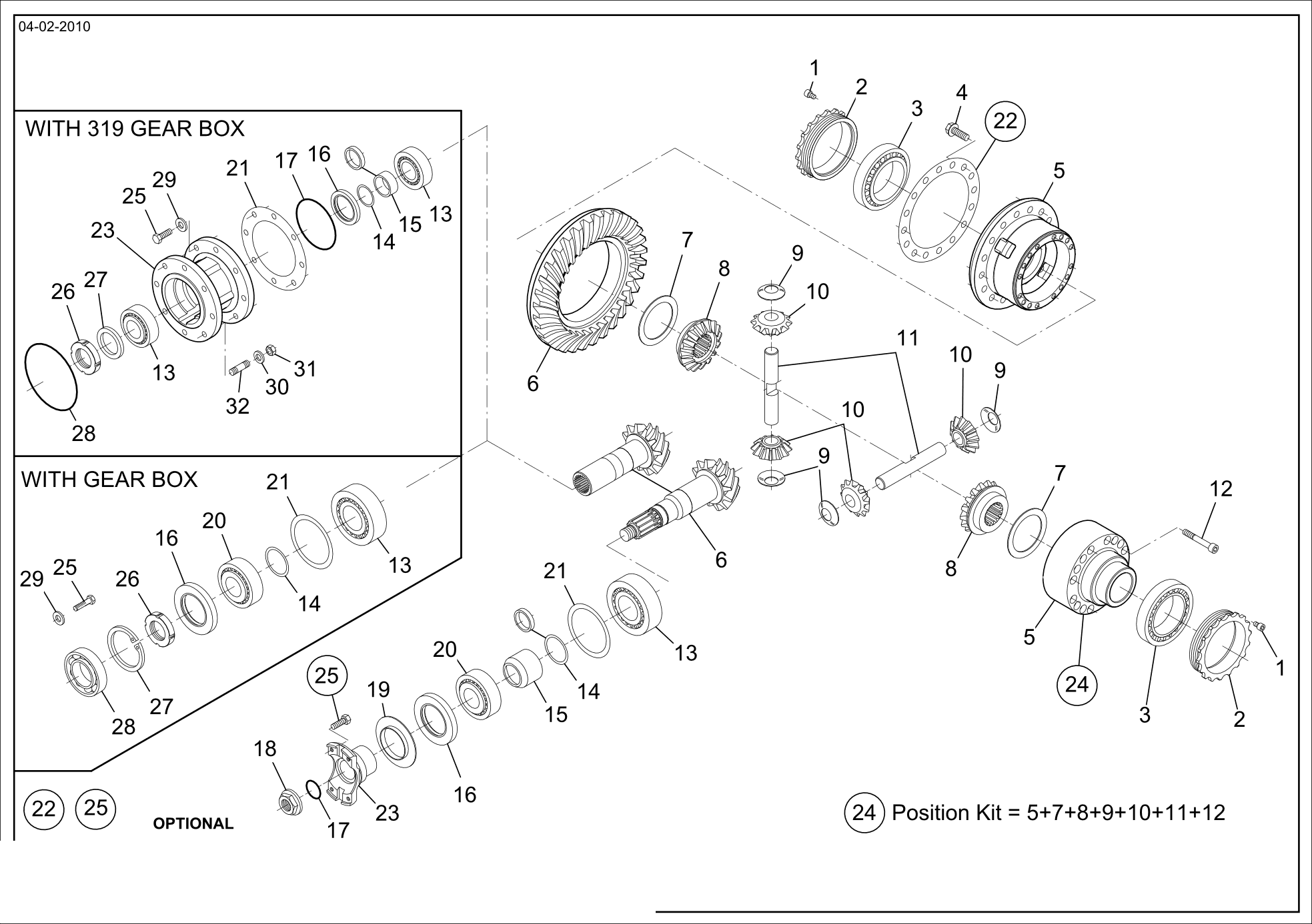 drawing for CNH NEW HOLLAND 71475299 - BEVEL GEAR SET (figure 2)