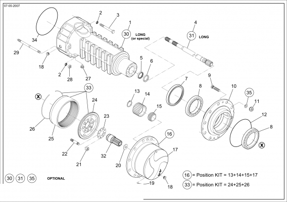 drawing for CNH NEW HOLLAND 87701525 - RING GEAR SUPPORT (figure 5)