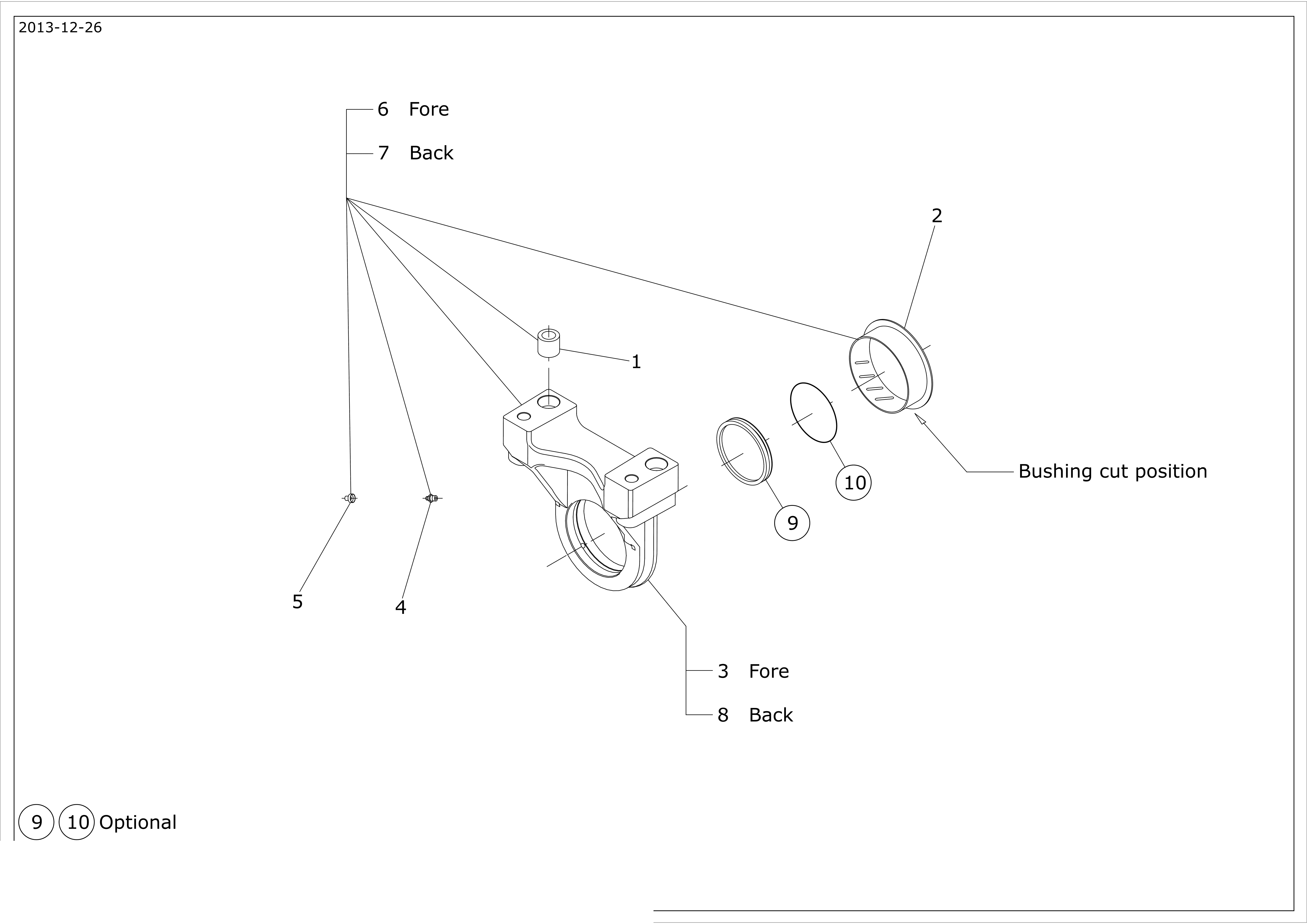 Technical drawing of CNH NEW HOLLAND 87701539 SUPPORT with dimensions and layout (figure 2)