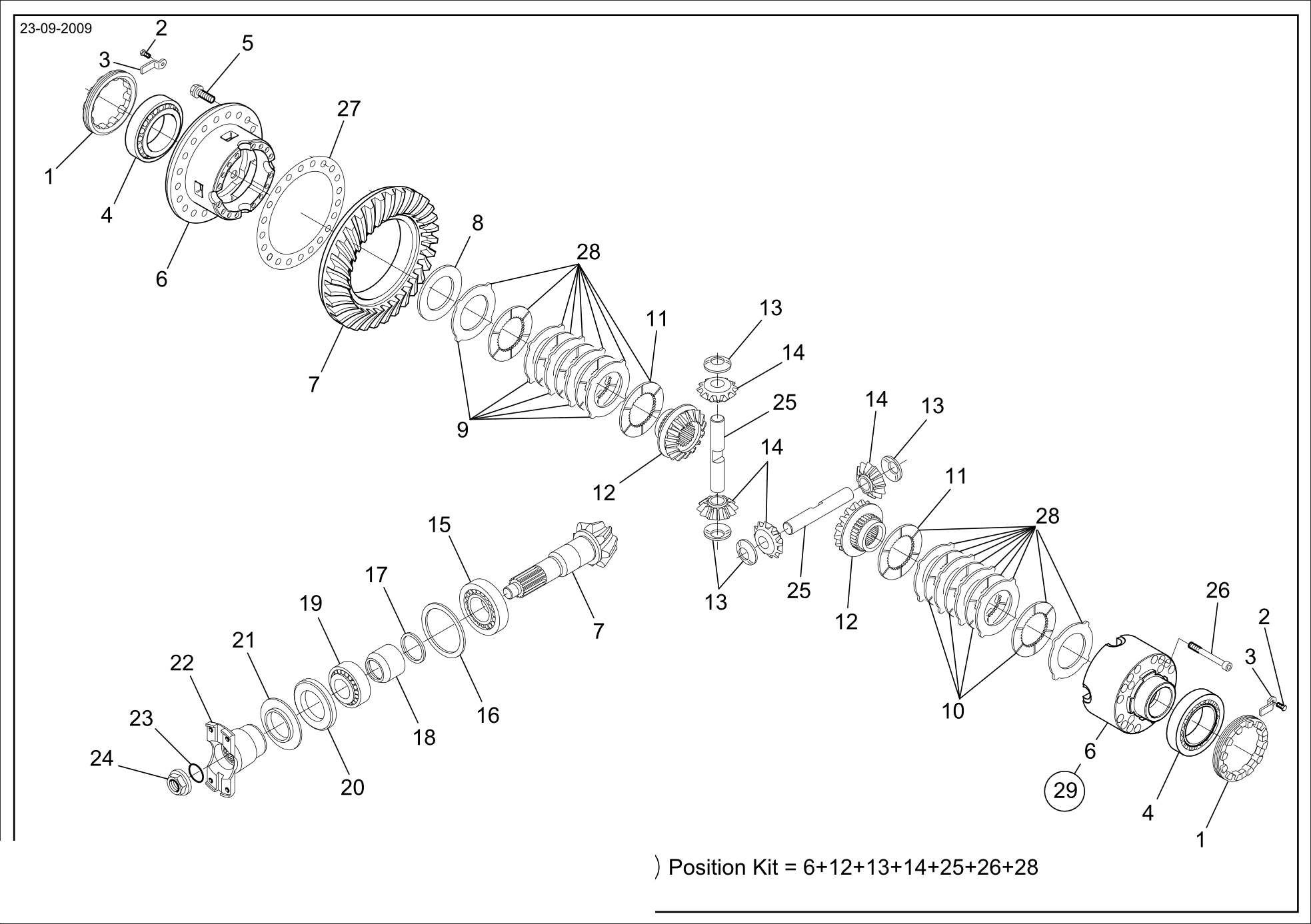 drawing for OMEGA LIFT 80.005.40311 - BEVEL GEAR SET (figure 2)