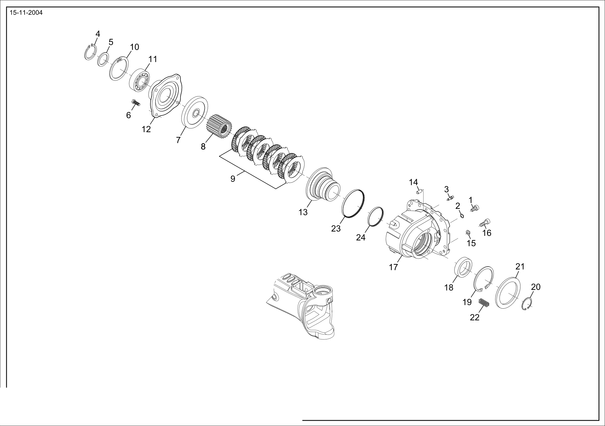 drawing for MASSEY FERGUSON 002133382 - CIRCLIP (figure 1)
