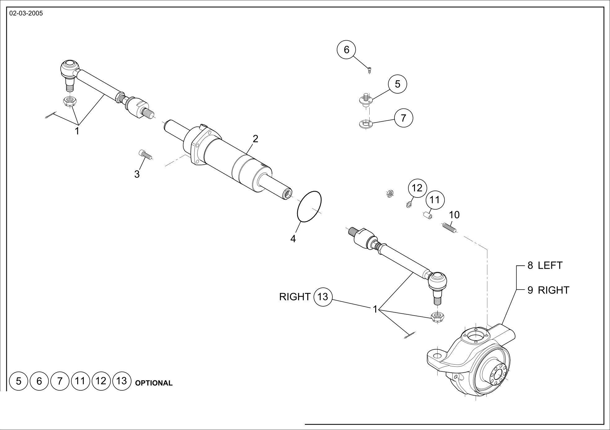 drawing for CNH NEW HOLLAND 71487061 - CYLINDER (figure 1)