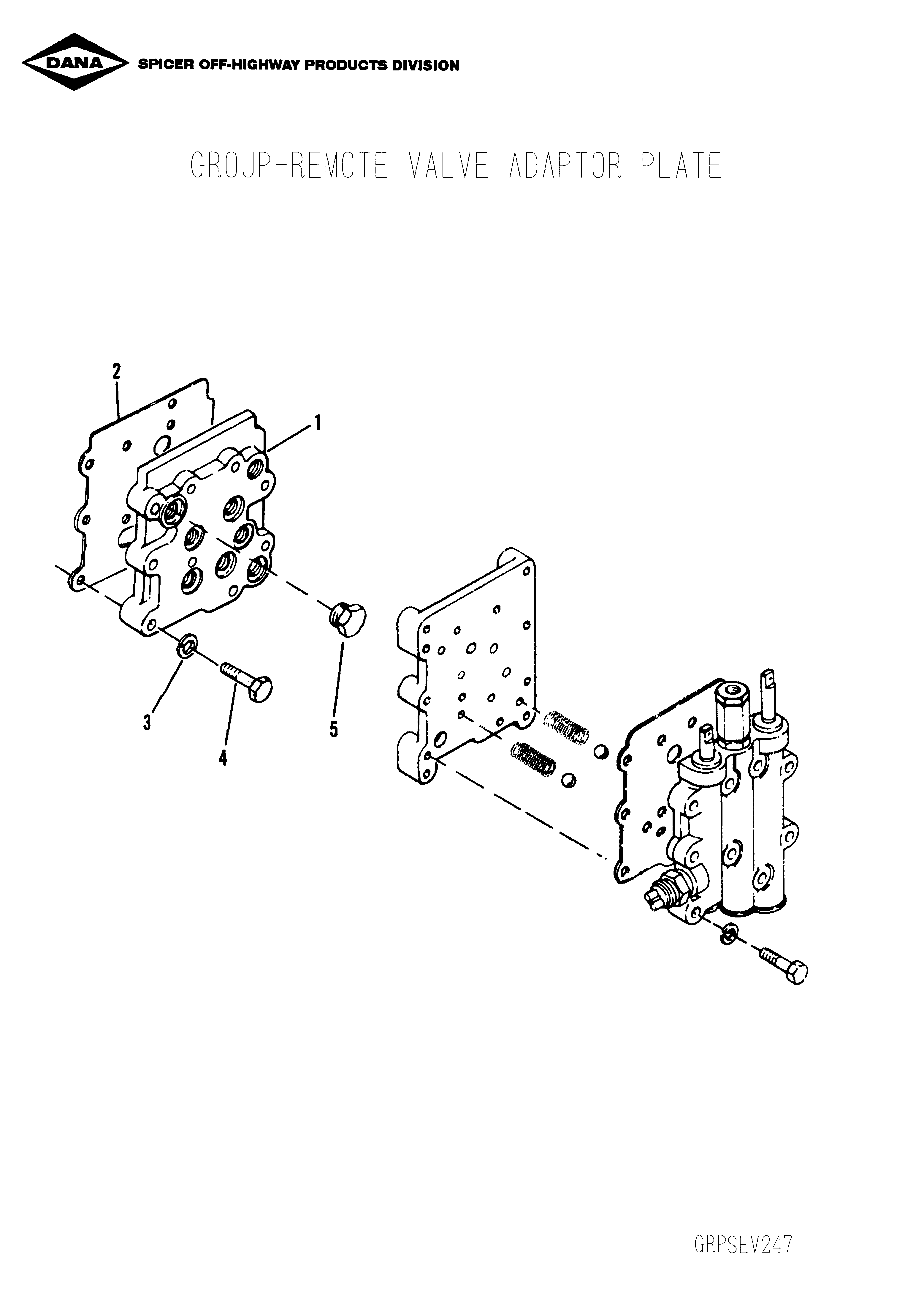 drawing for SANDVIK 0302040 - VALVE ADAPTOR PLATE (figure 1)