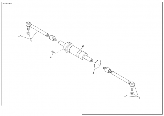 drawing for TUG TECHNOLOGIES 12970409-3 - ARTICULATED TIE ROD (figure 2)