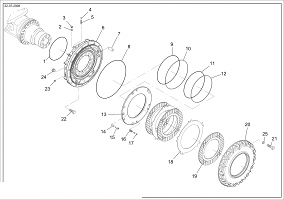 drawing for CNH NEW HOLLAND 72111410 - BACK - UP RING (figure 4)