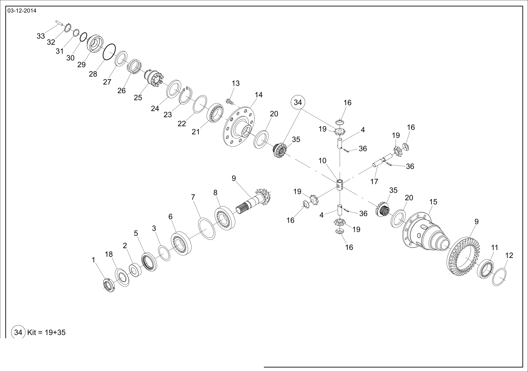 drawing for MASSEY FERGUSON 002133382 - CIRCLIP (figure 2)