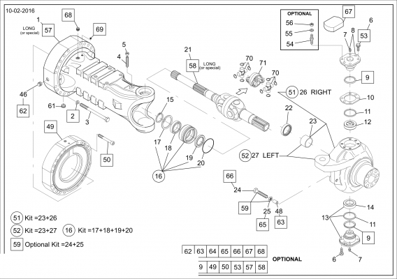 drawing for MERLO 048688 - STEERING CASE (figure 3)