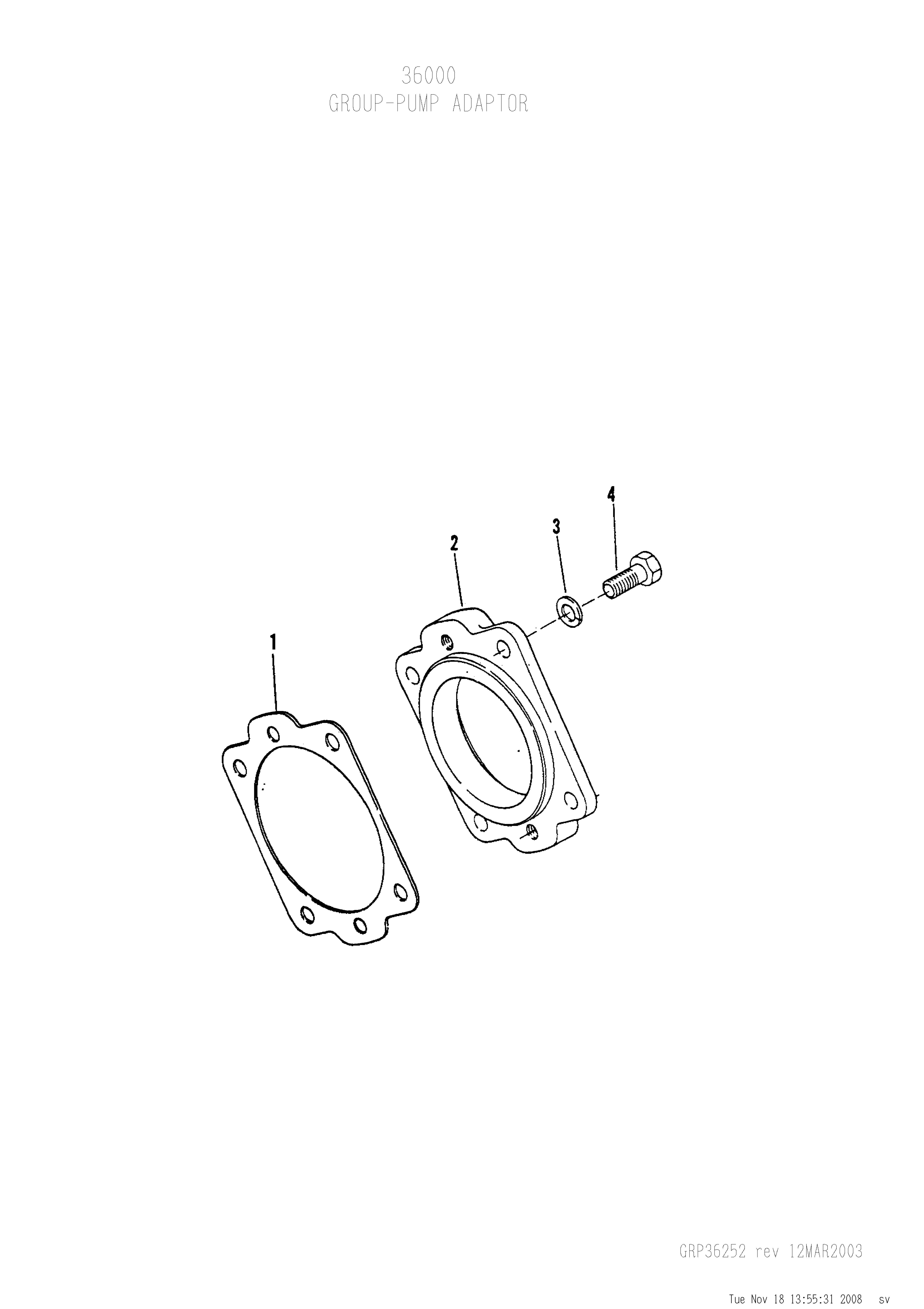 drawing for OSHKOSH 1452716 - ADAPTOR-PUMP (figure 2)