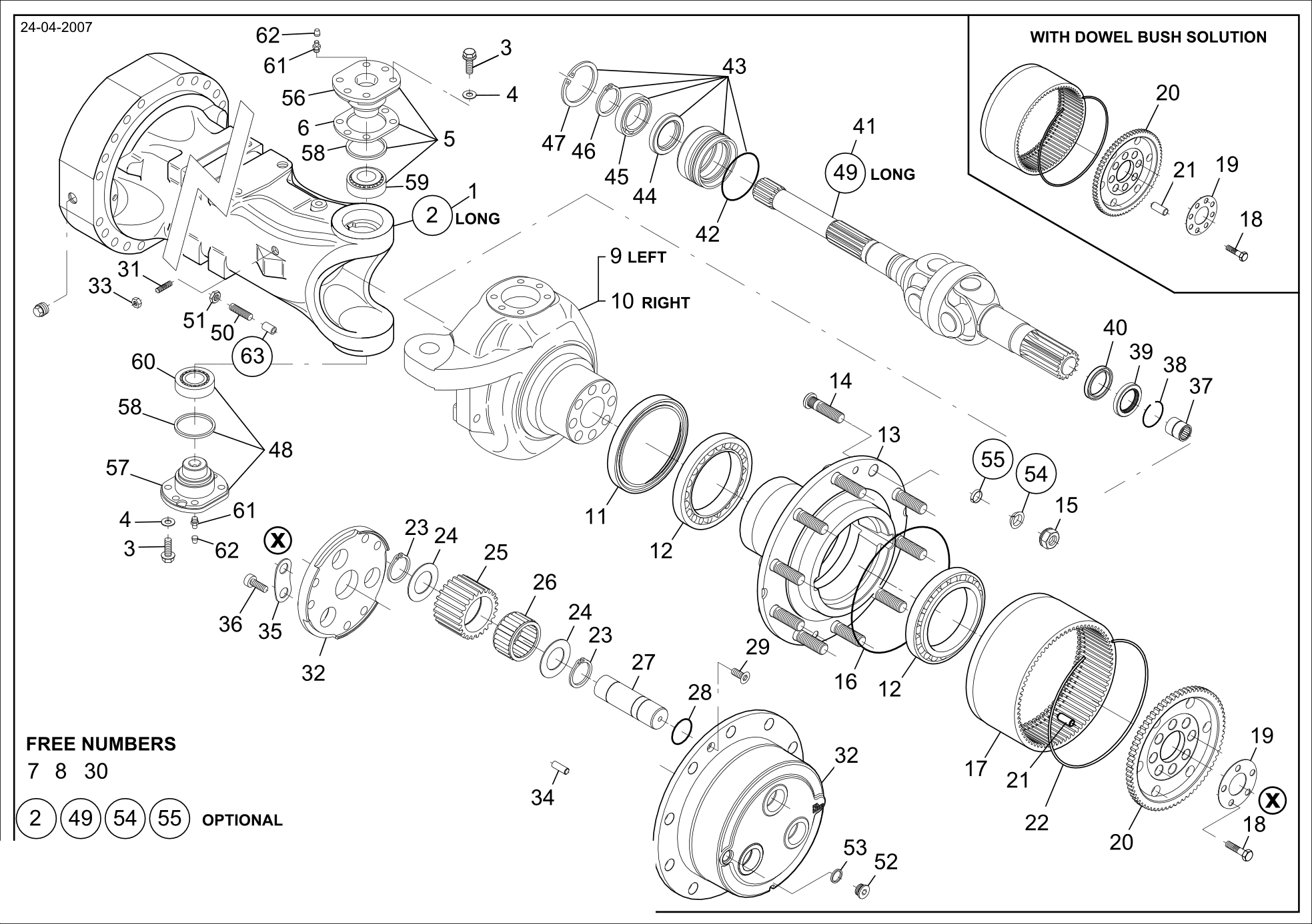 drawing for CNH NEW HOLLAND 71486975 - WHEEL HUB (figure 2)