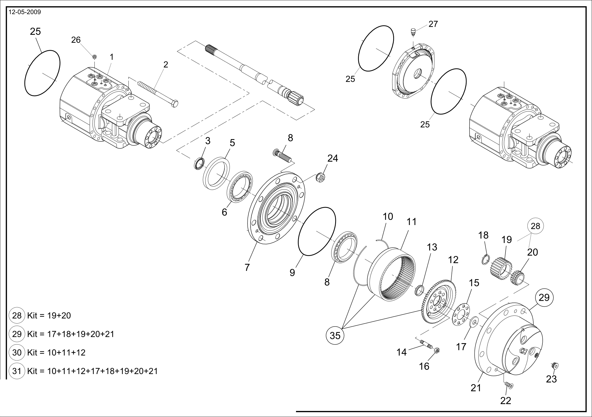 drawing for VENIERI 243.3.146 - WHEEL HUB (figure 4)