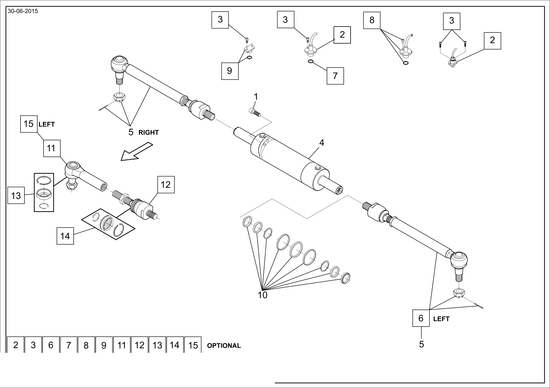 drawing for PAUS 513550 - TIE ROD (figure 3)