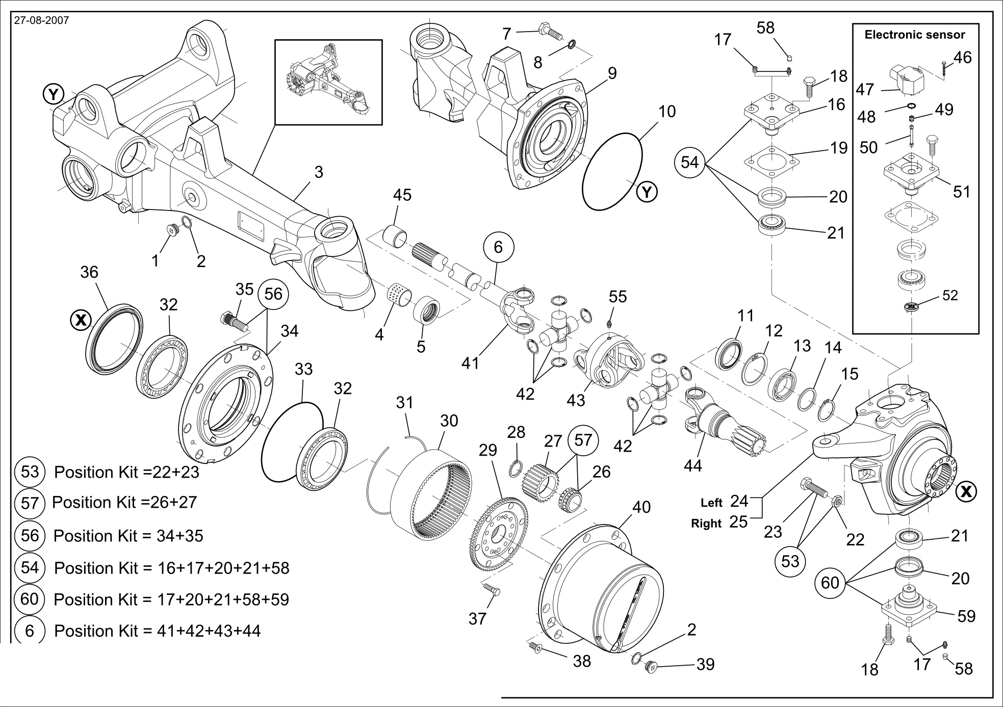 drawing for CNH NEW HOLLAND 87478982 - JOINT CROSS (figure 3)