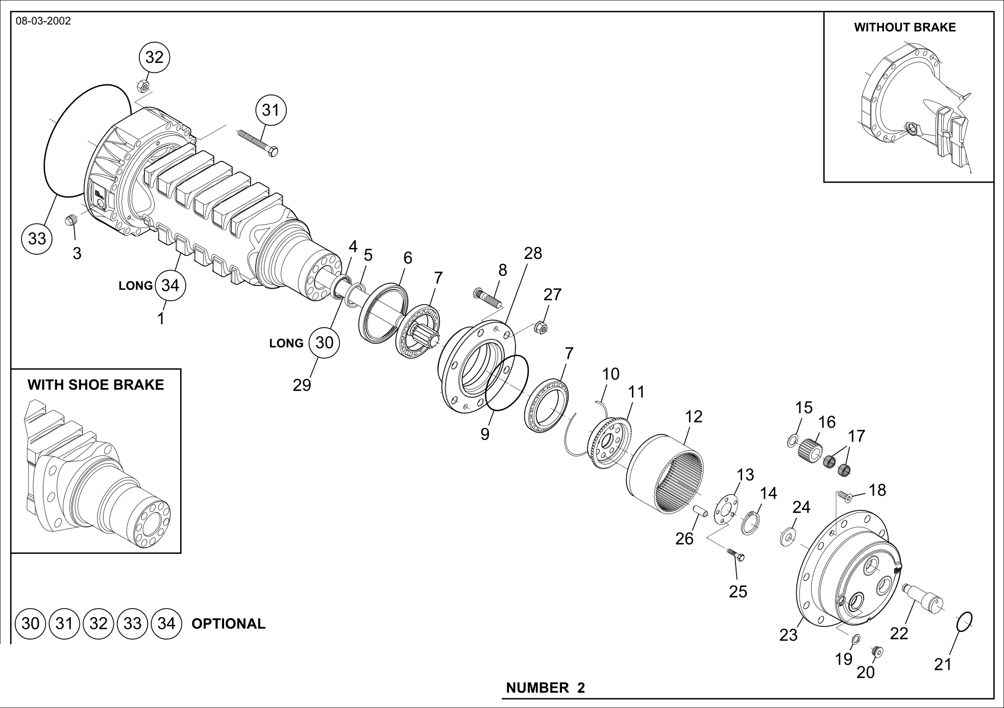 drawing for BOBCAT 100465-02L - WHEEL HUB (figure 3)