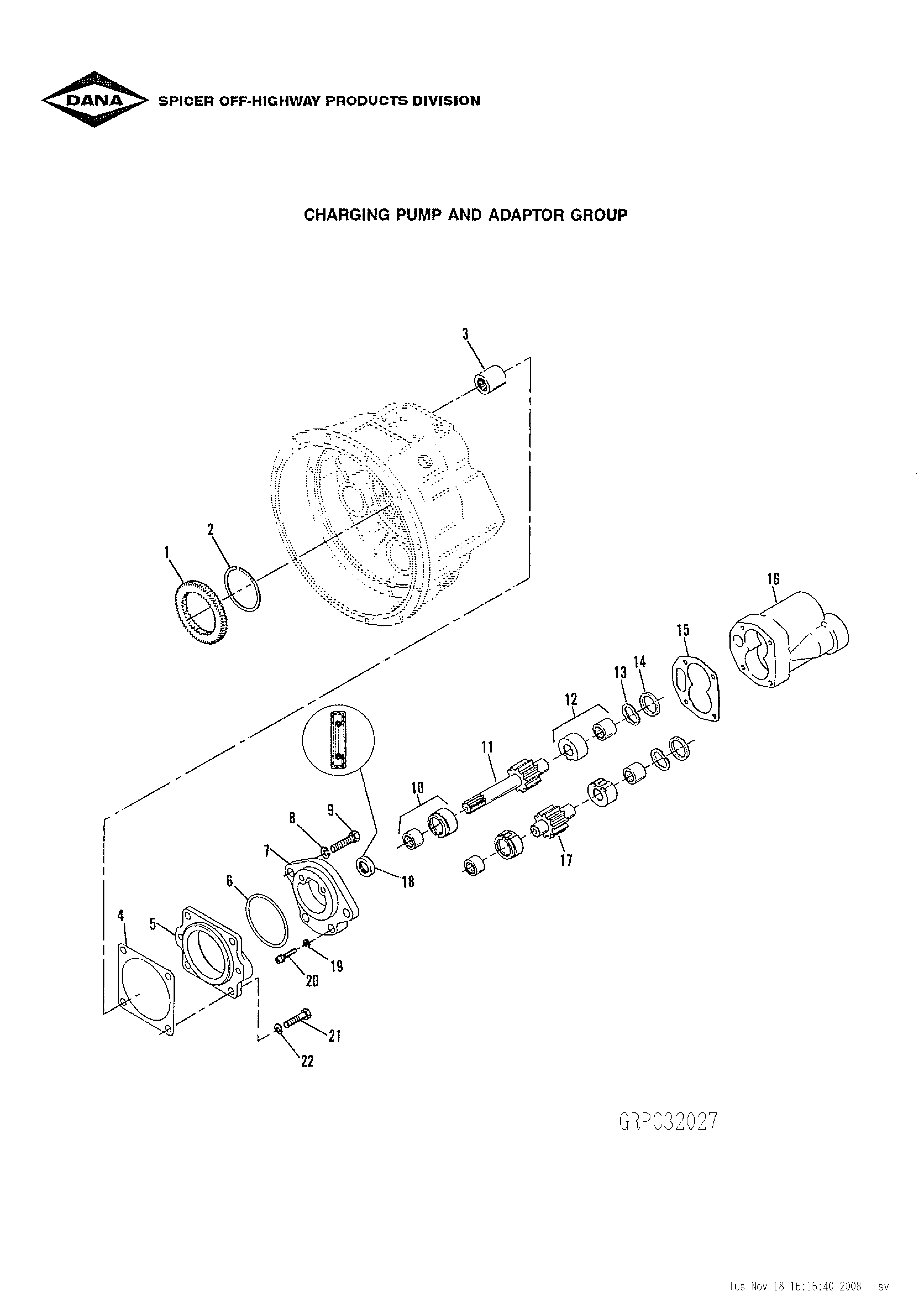 drawing for OSHKOSH 1452716 - ADAPTOR-PUMP (figure 3)