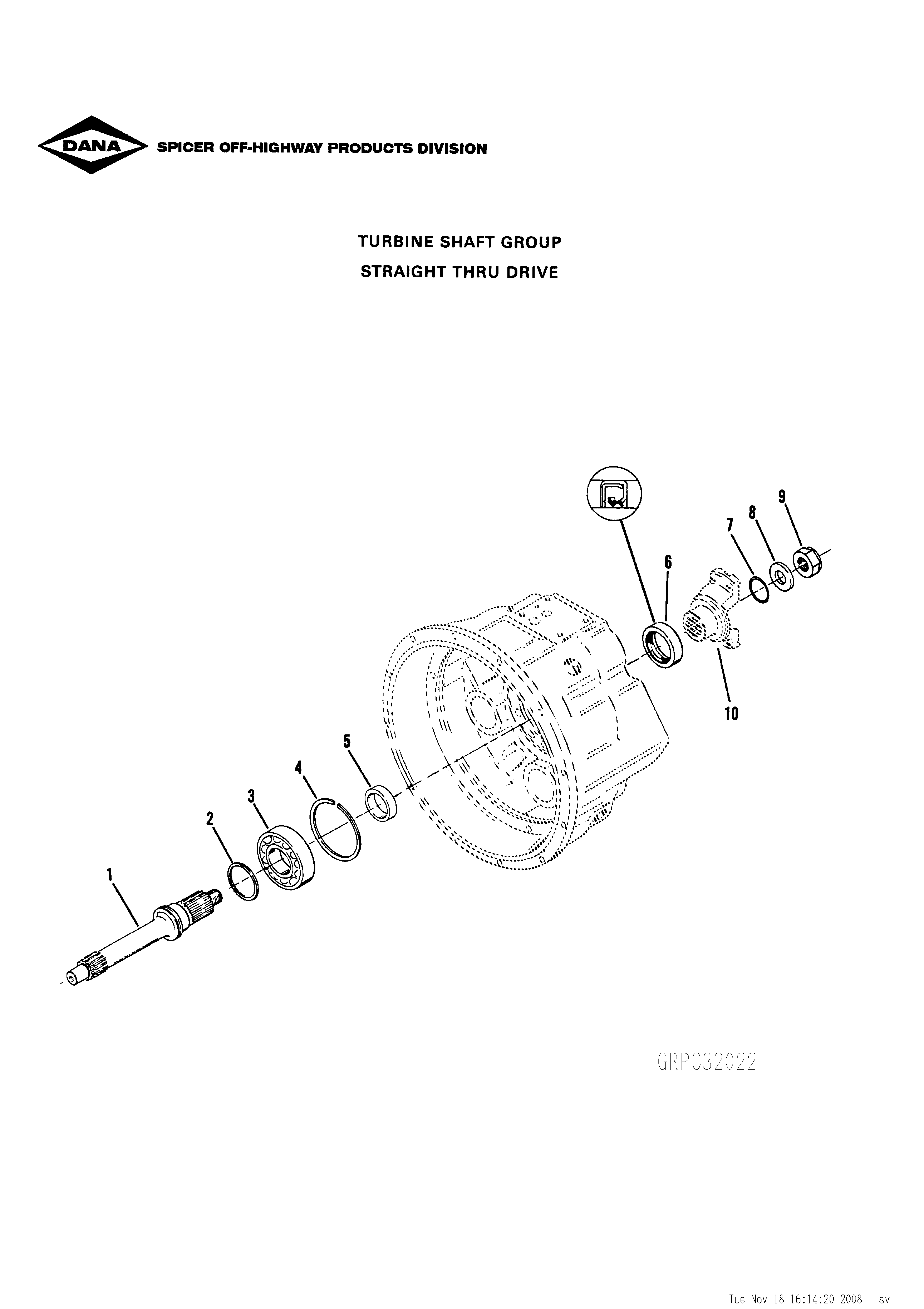 drawing for O & K 2039296 - SPACER (figure 1)