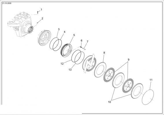 drawing for AGCO V63140800 - INTERMEDIATE BRAKE DISC (figure 2)