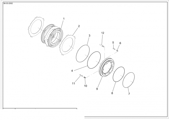 Technical drawing of CNH NEW HOLLAND 72115898 BRAKE DISC with dimensions and layout (figure 3)