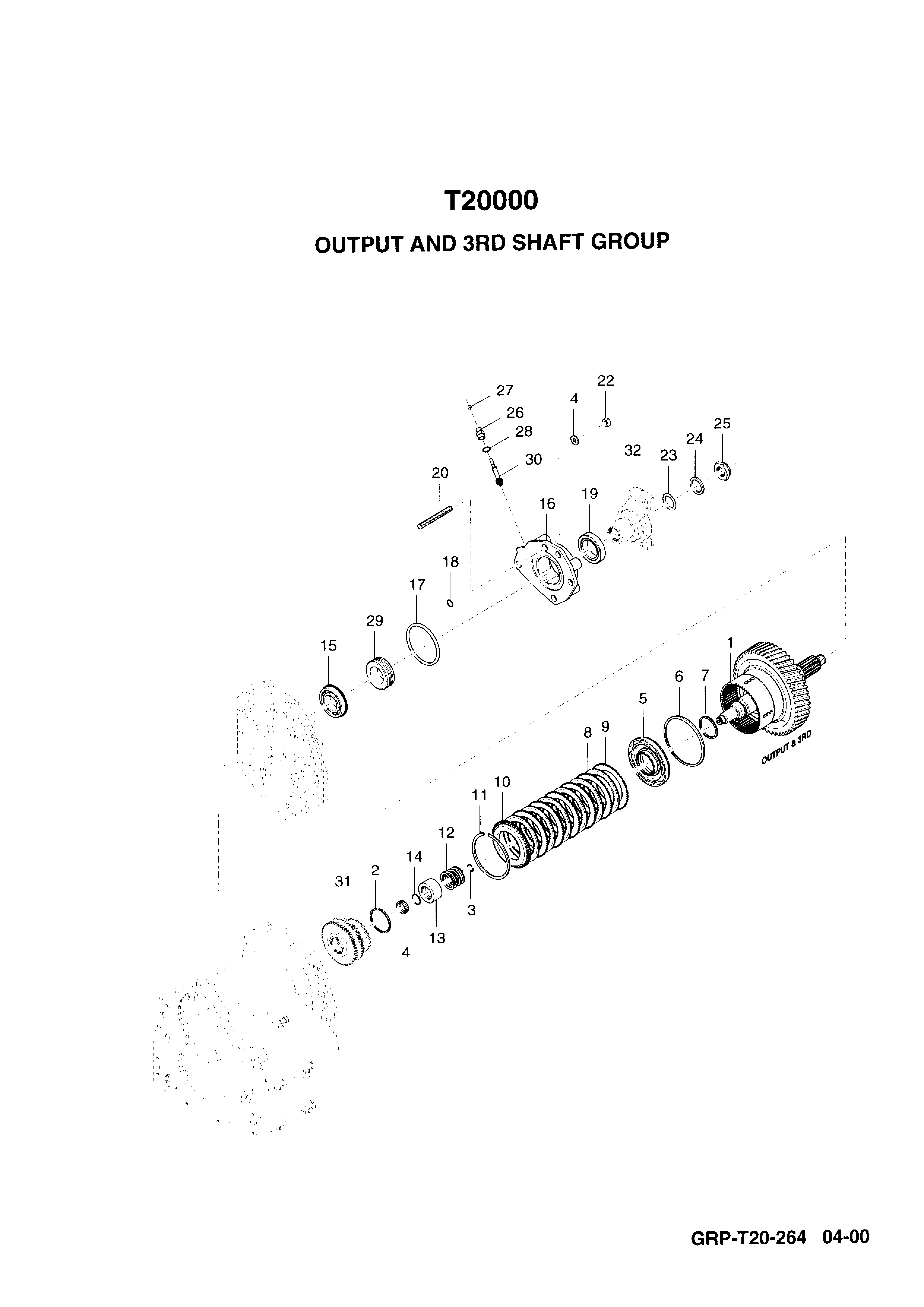 drawing for HSM HOHENLOHER 12696 - ASSY-OUTPUT SHAFT AND DRUM (figure 1)