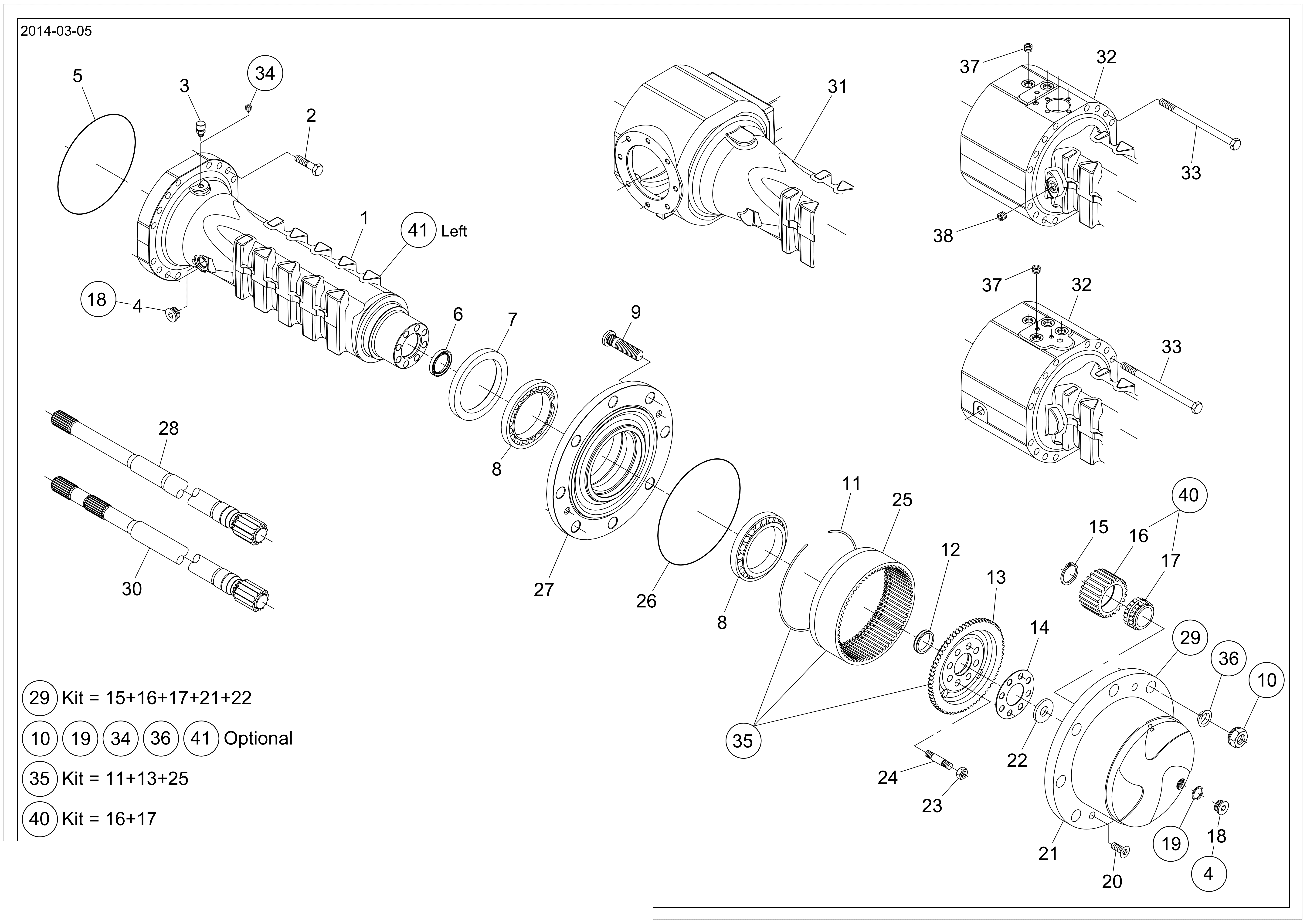 drawing for VENIERI 243.3.146 - WHEEL HUB (figure 5)