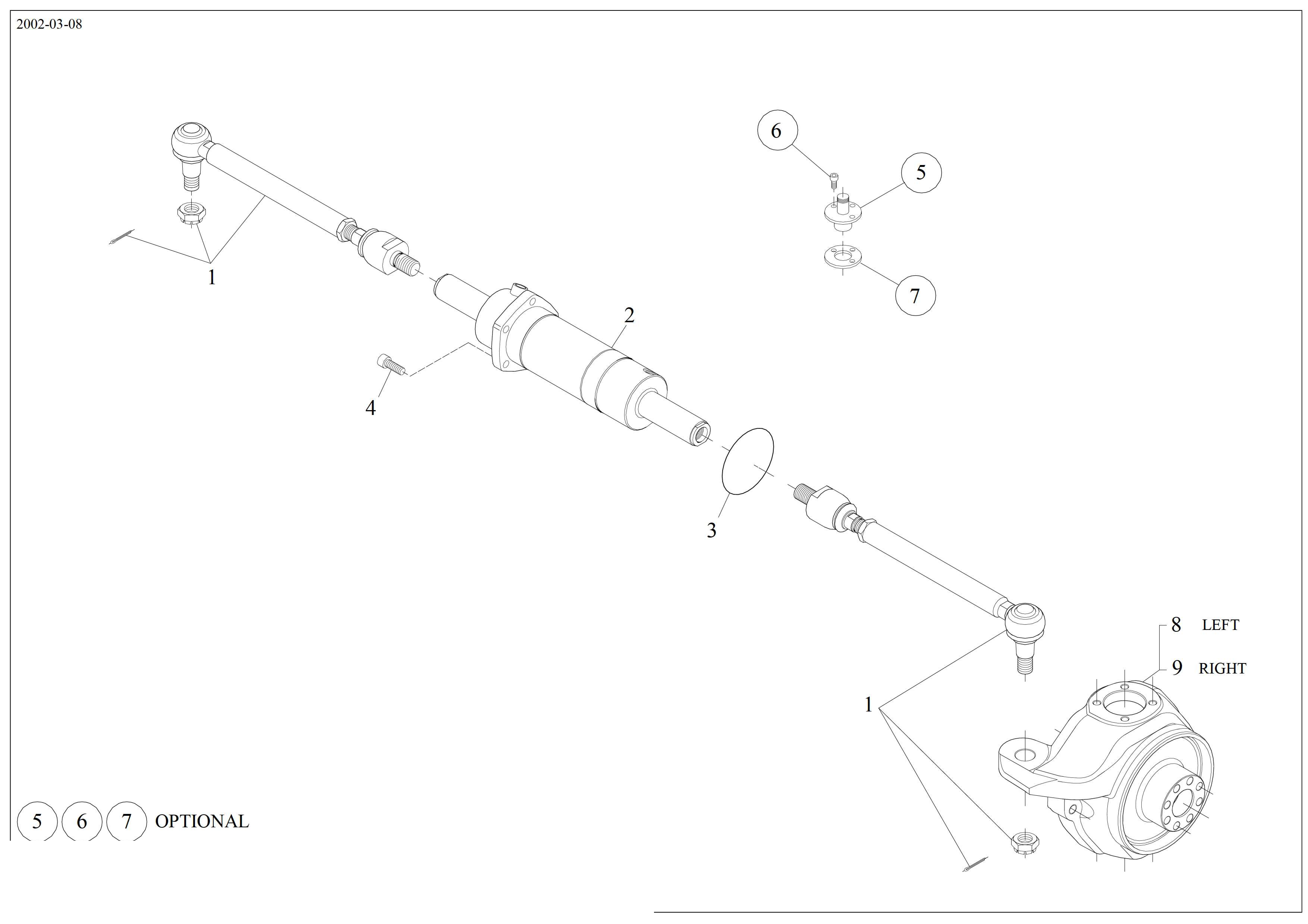 drawing for KRAMER 1000058544 - STEERING CASE (figure 1)