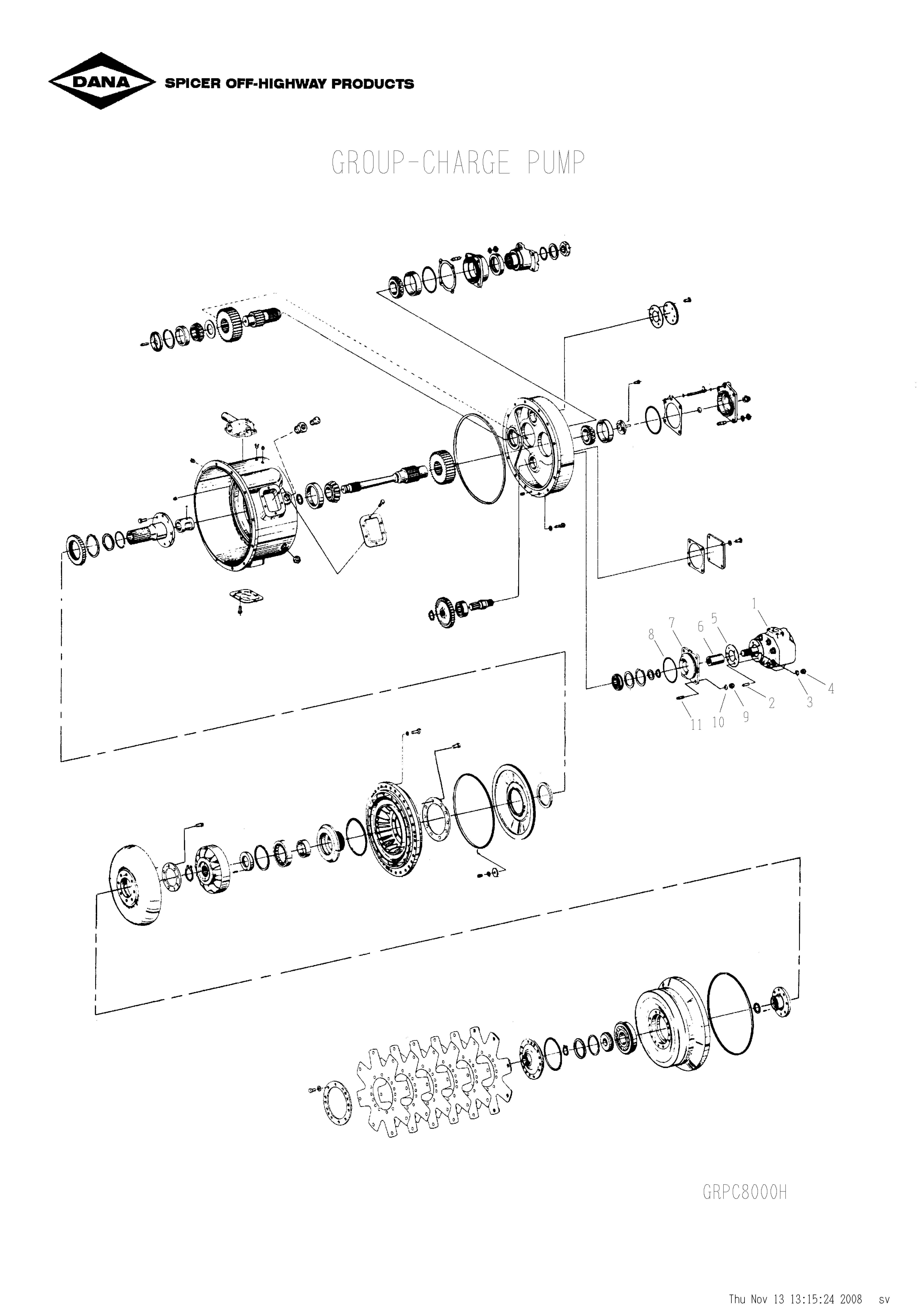 drawing for PLASSER 157-660 - PUMP (figure 1)