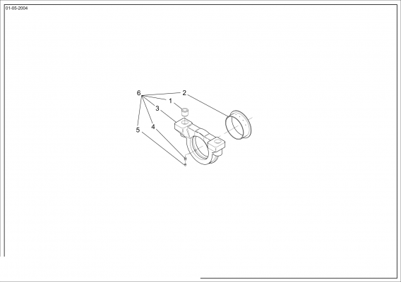 Technical drawing of CNH NEW HOLLAND 87701539 SUPPORT with dimensions and layout (figure 4)