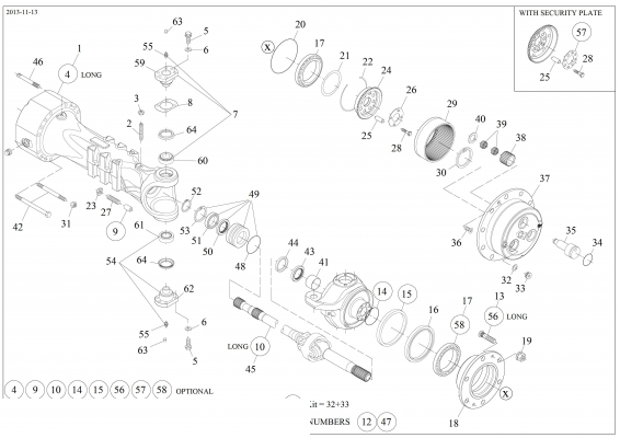 drawing for CNH NEW HOLLAND 71480297 - RING GEAR SUPPORT (figure 1)