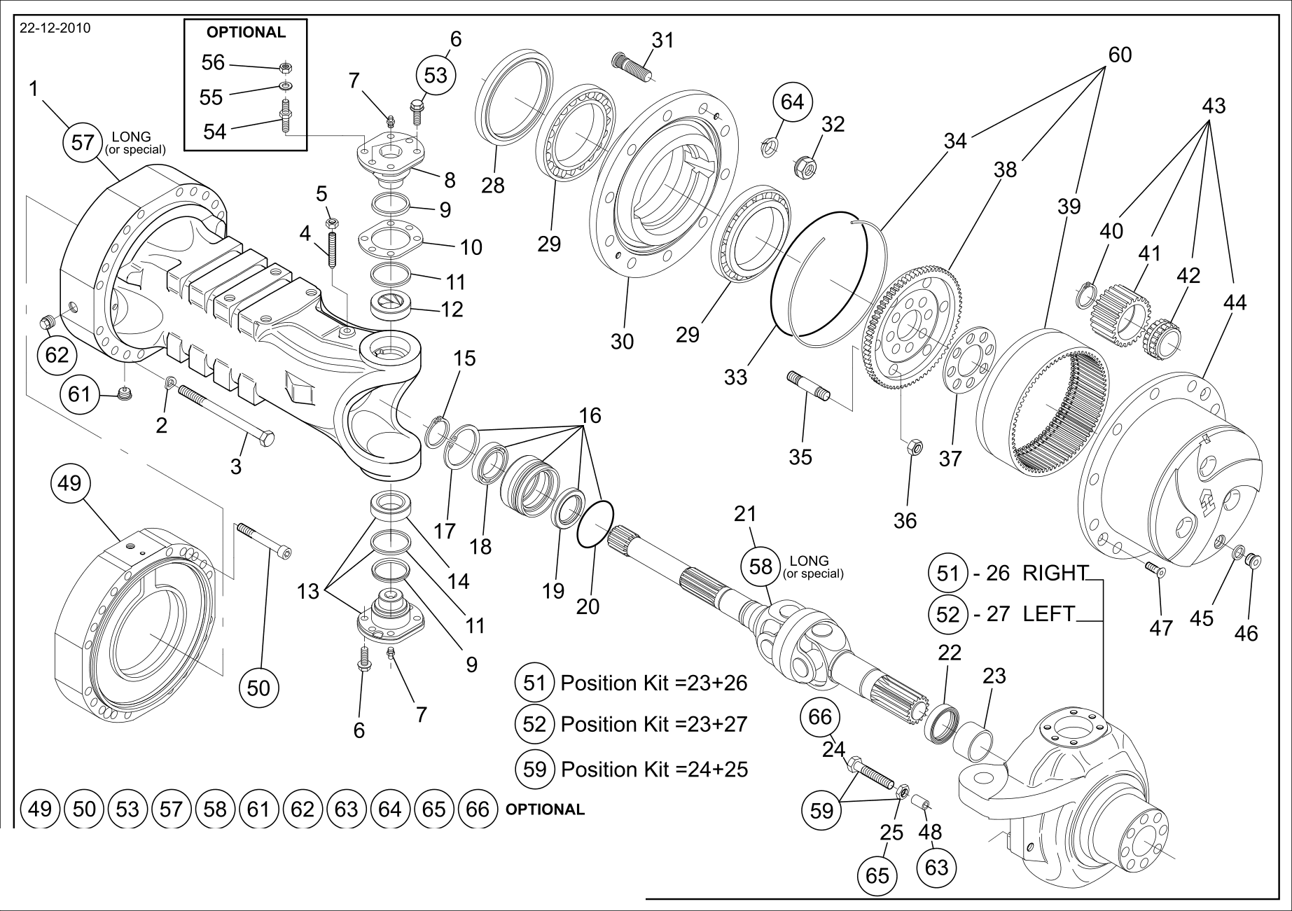 drawing for MERLO 048688 - STEERING CASE (figure 4)