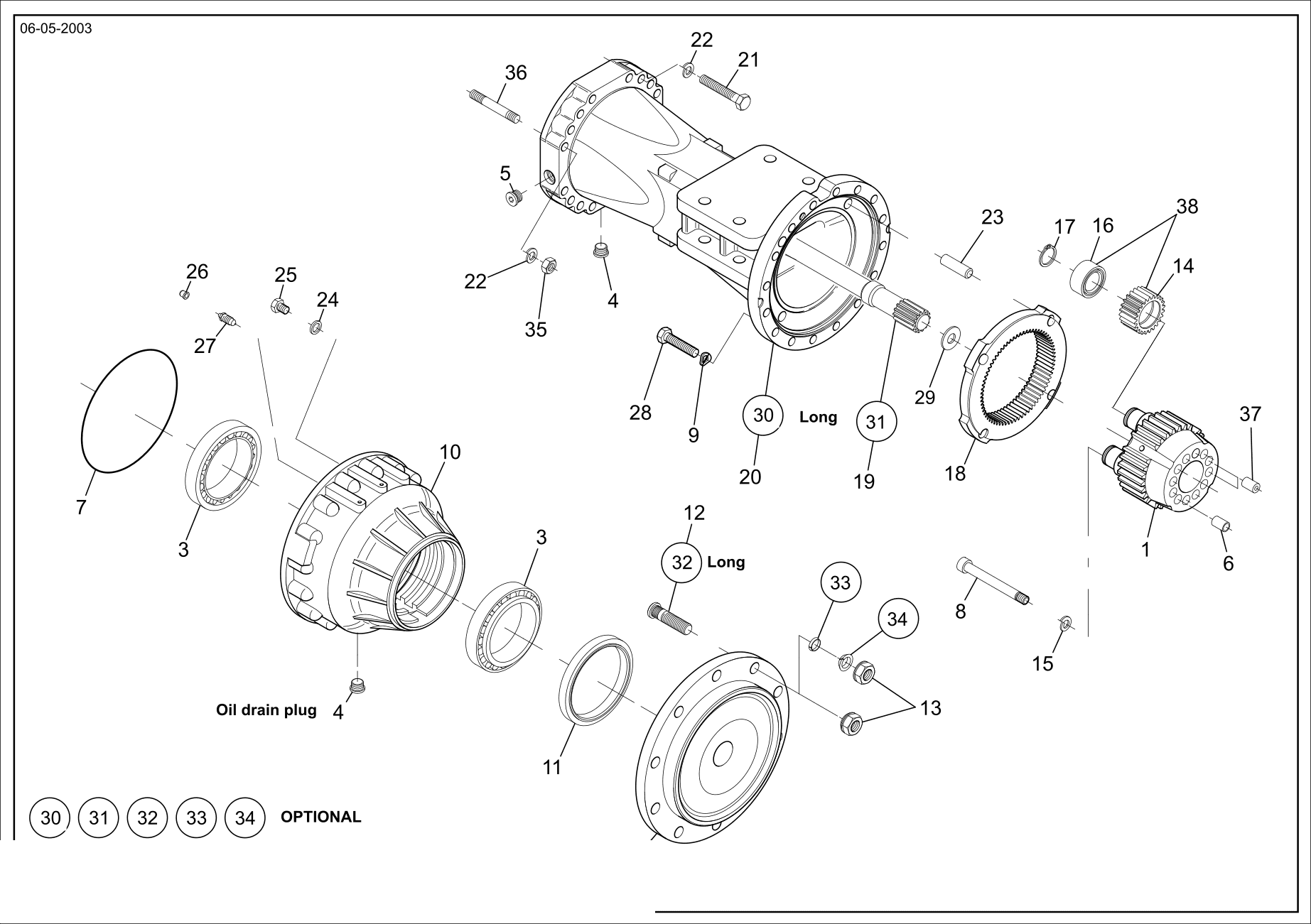 drawing for CNH NEW HOLLAND 71477143 - RING GEAR (figure 1)
